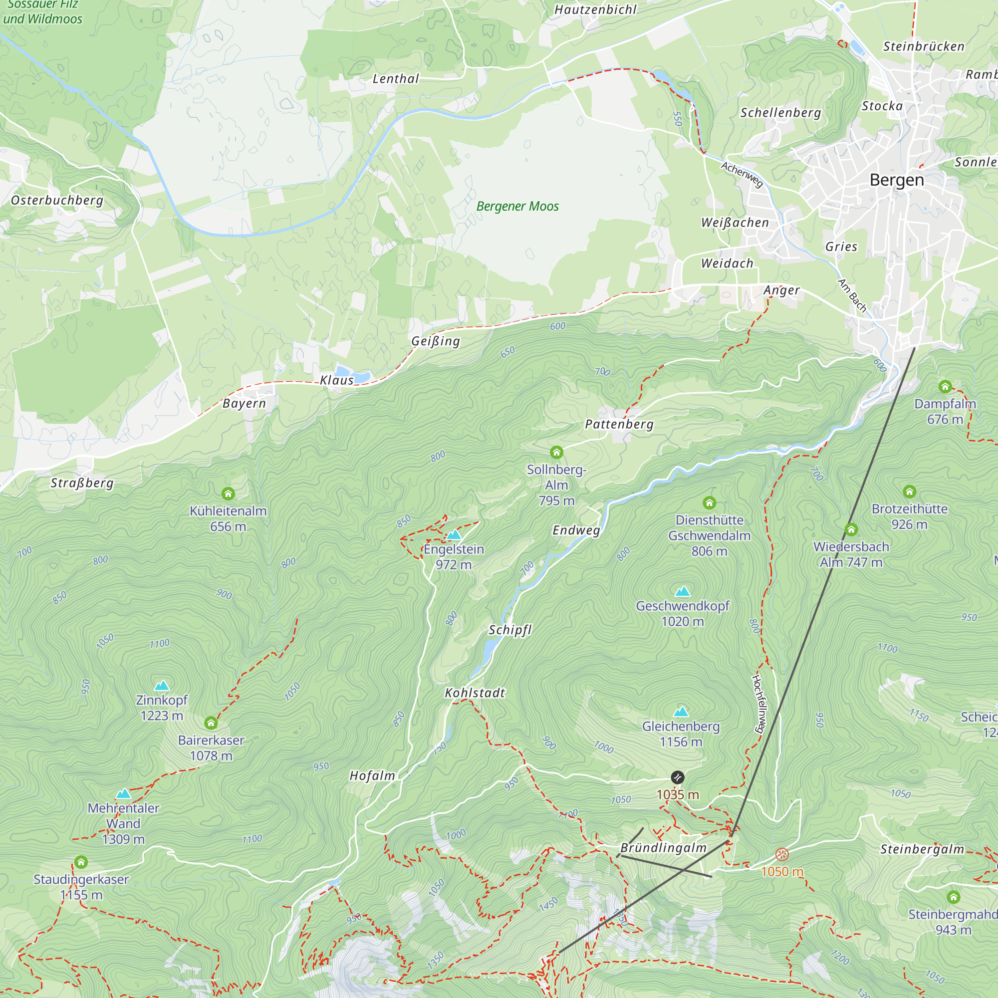 Siegellangwiesen-Alm- map