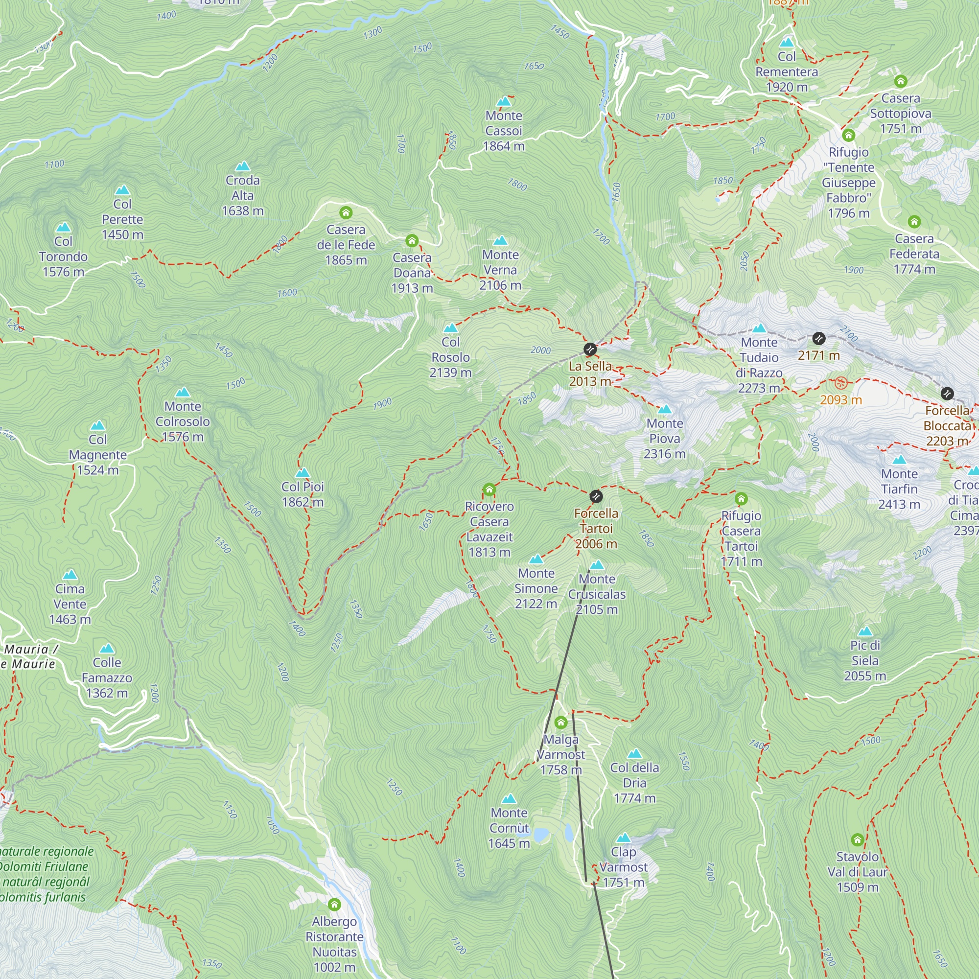 Ricovero Casera Lavazeit map