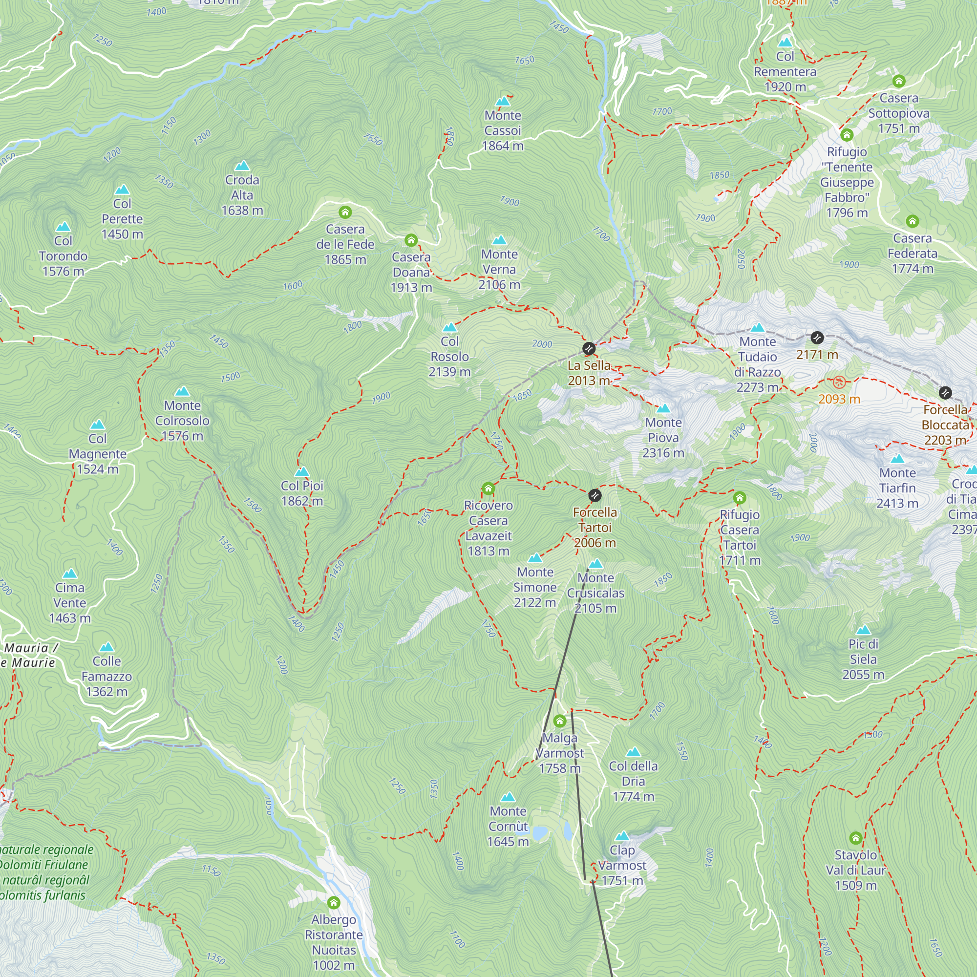 Ricovero Casera Lavazeit map