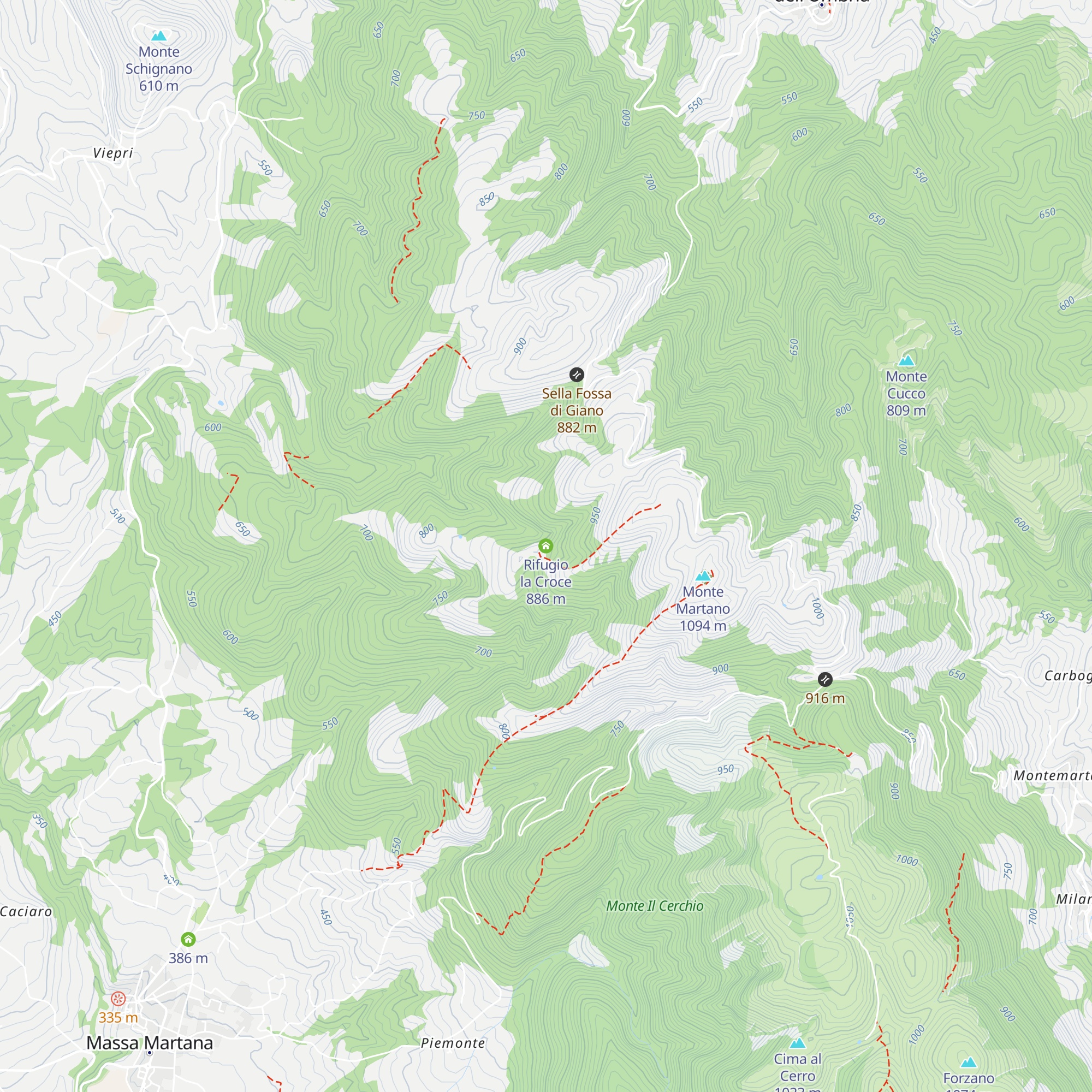 Rifugio la Croce map
