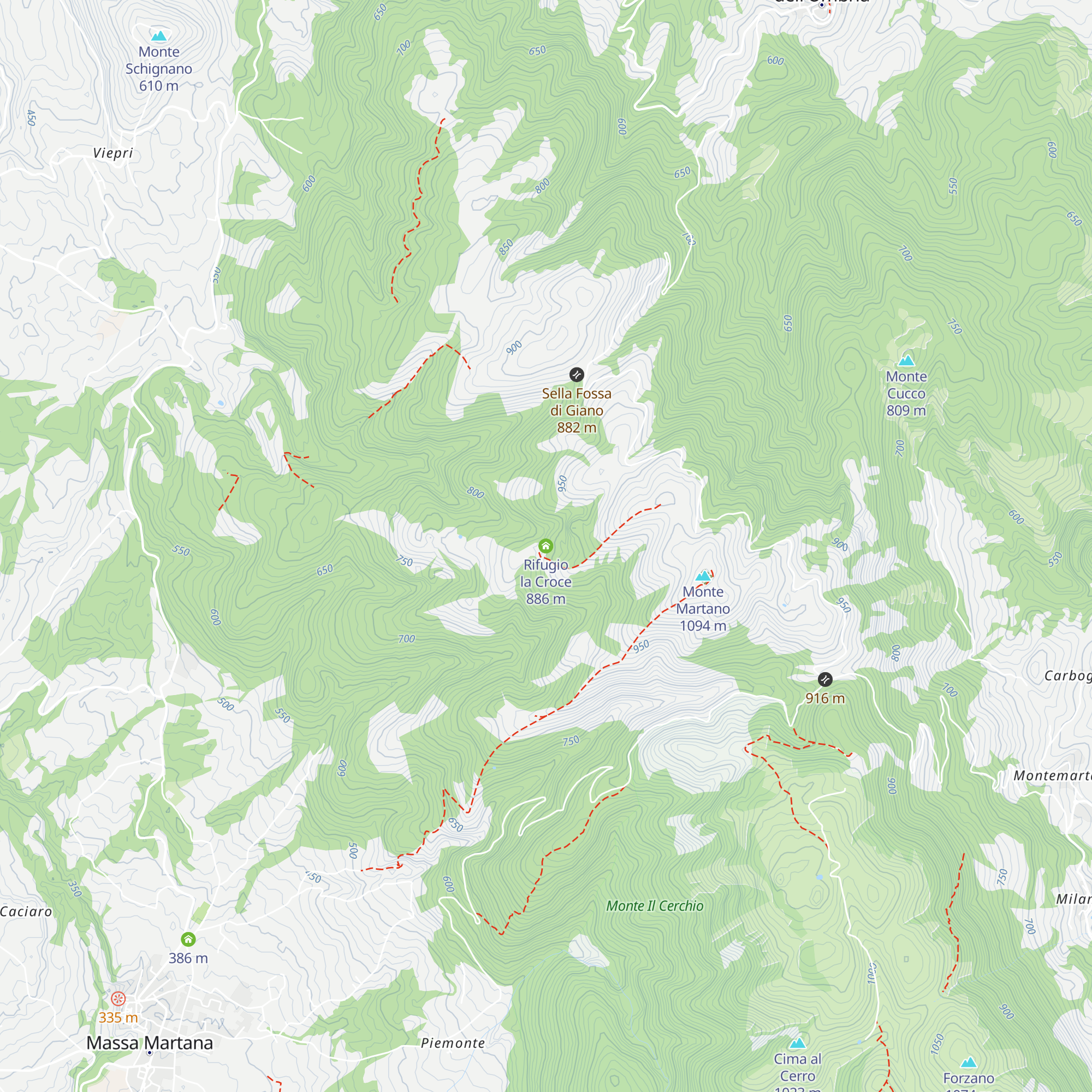 Rifugio la Croce map