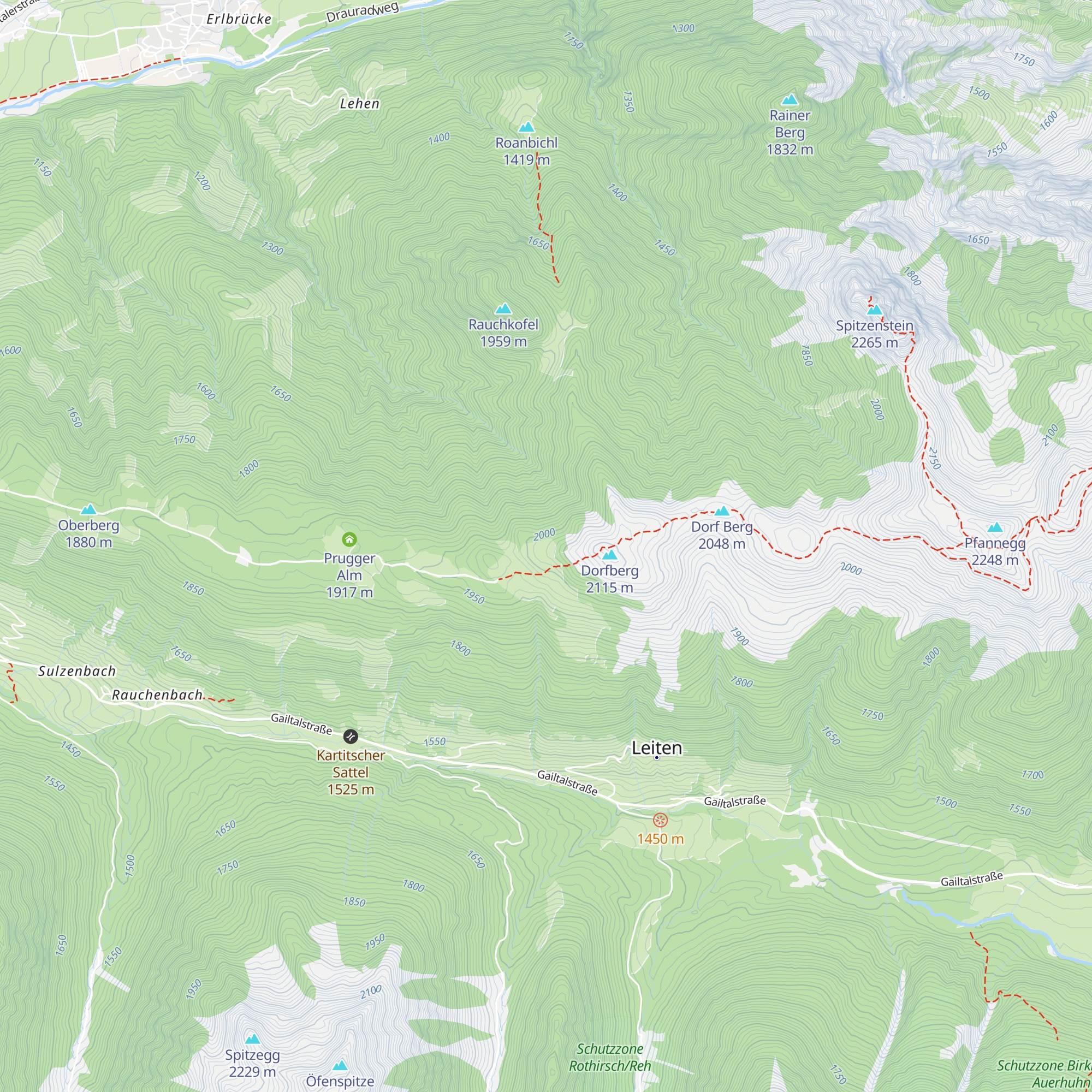 Dorfberghüttl map