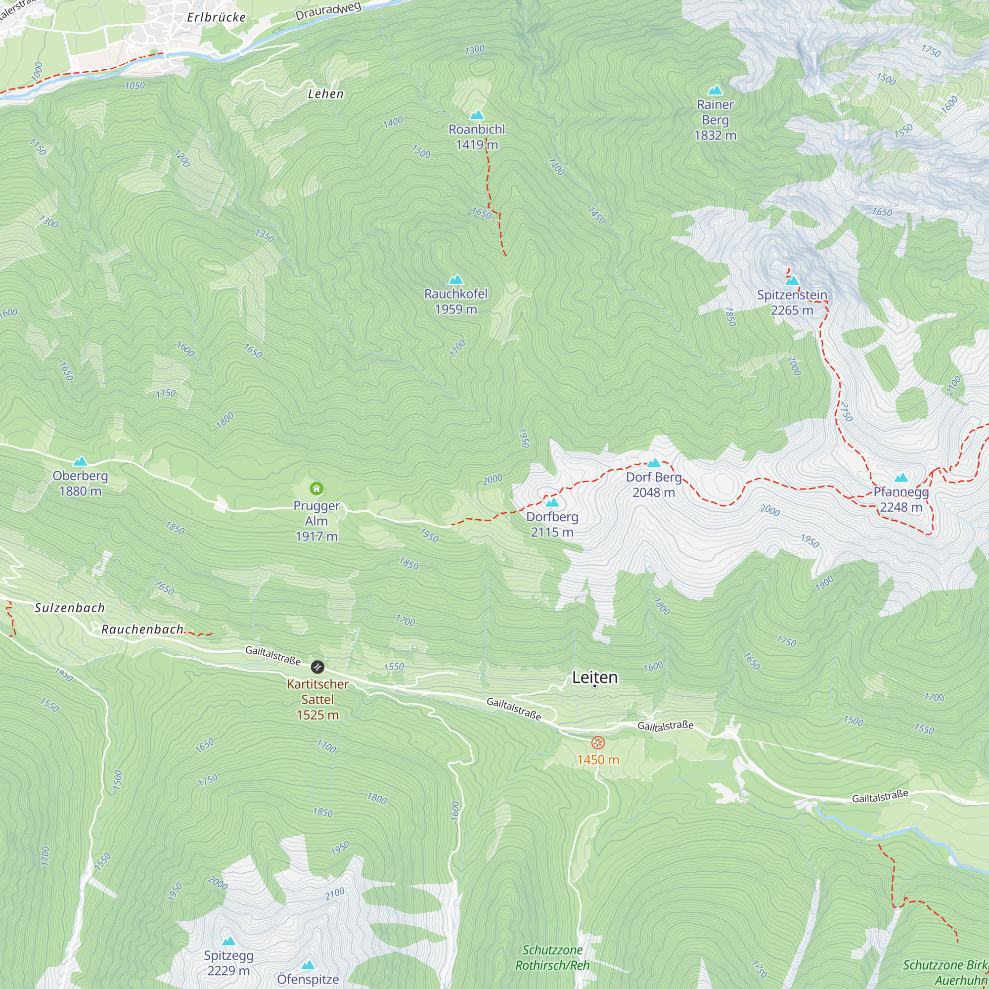Dorfberghüttl map