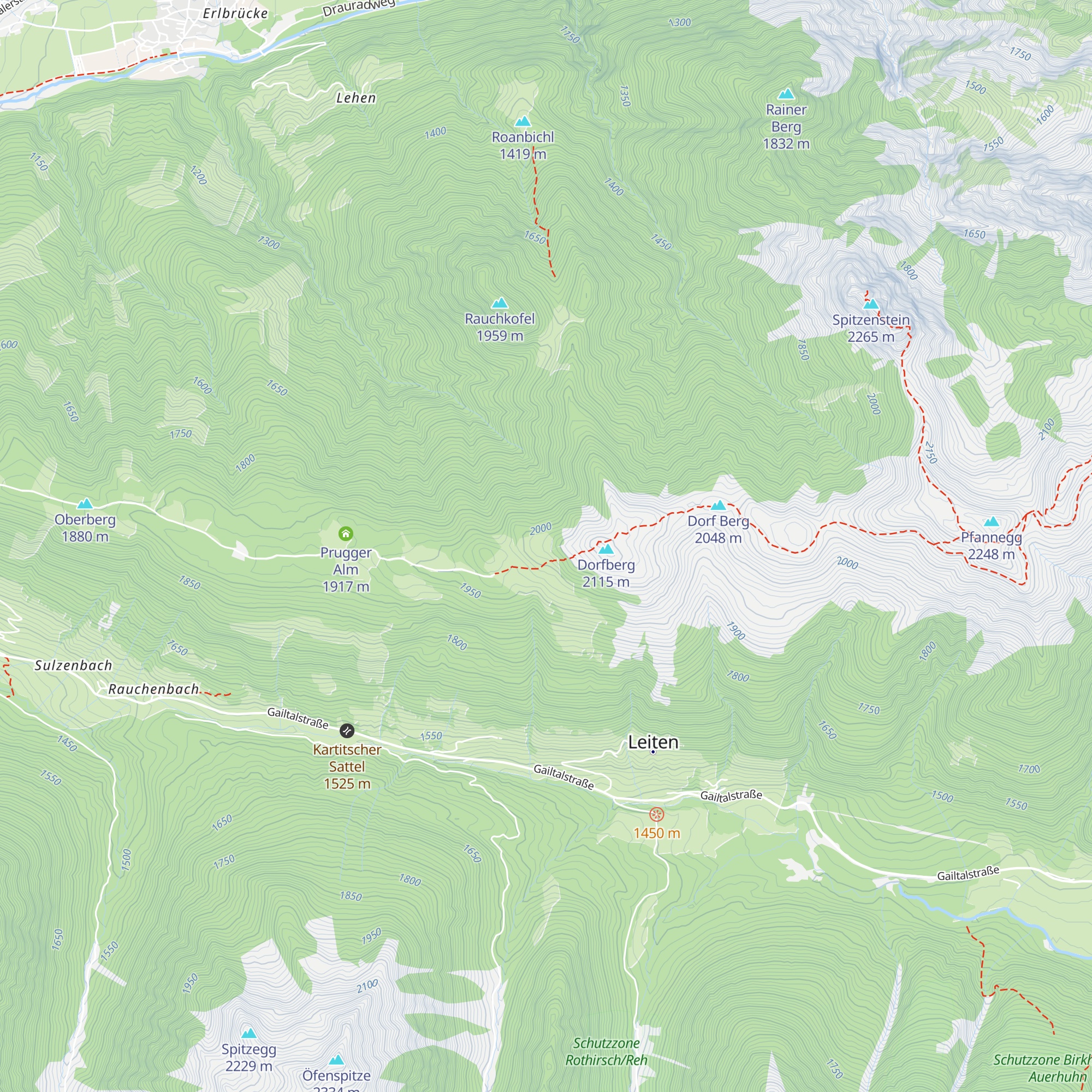 Obstansersee Hütte map