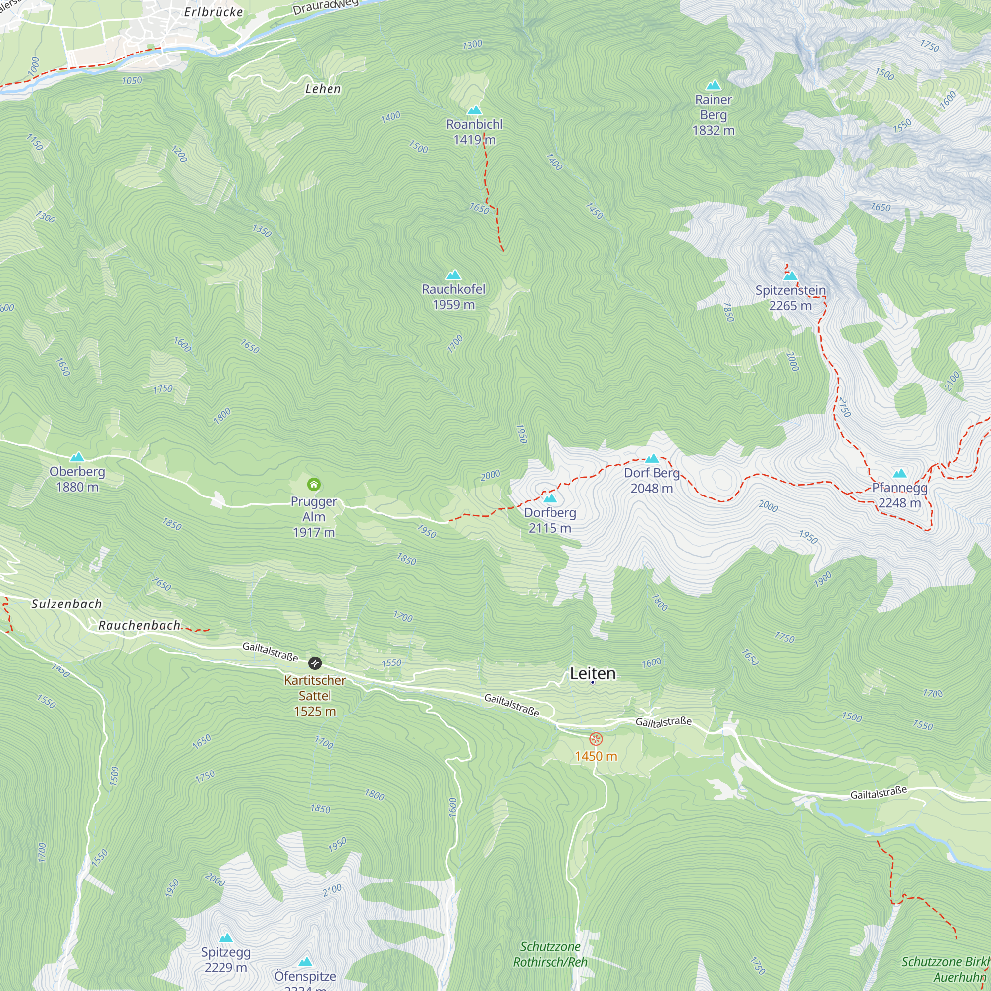 Obstansersee Hütte map