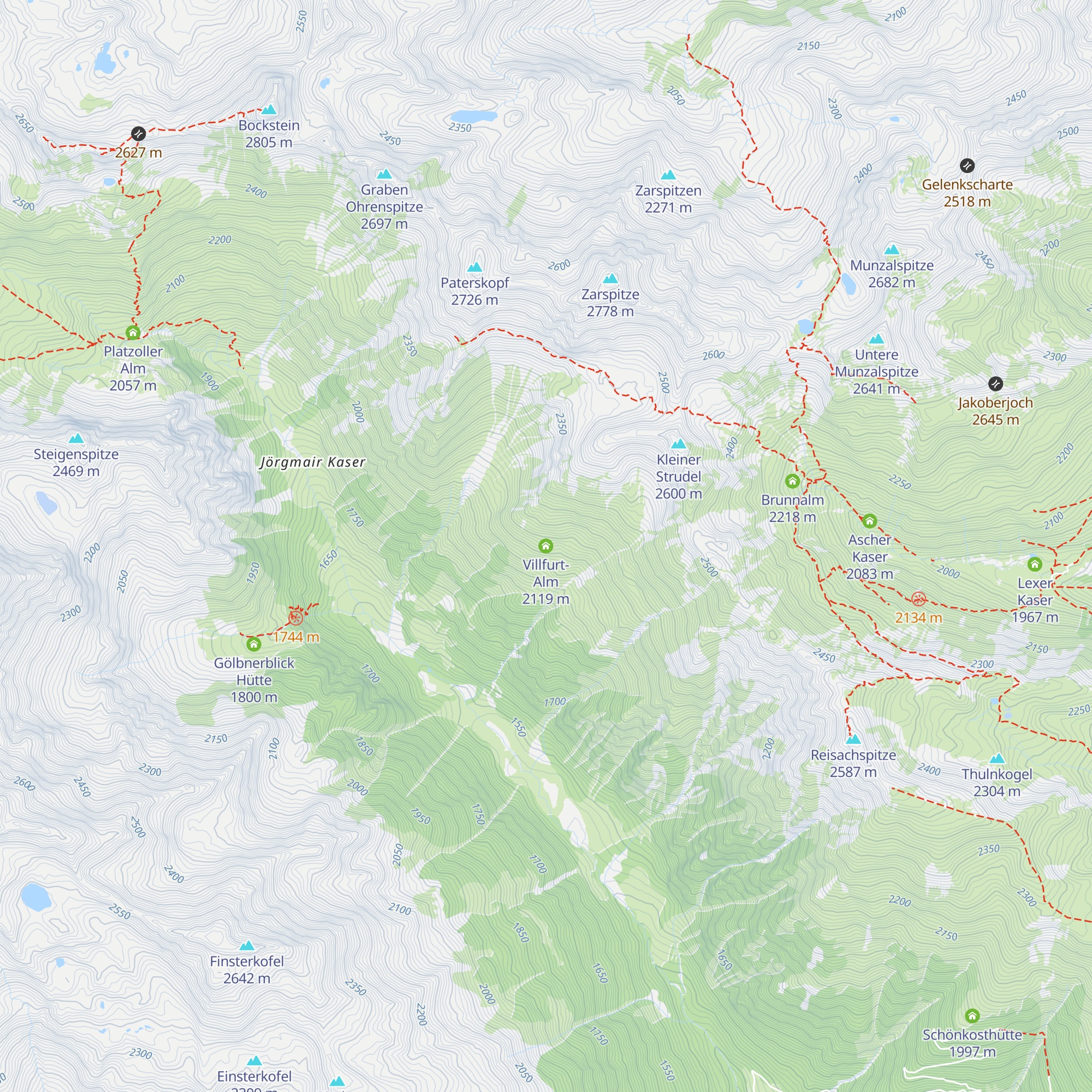 Villfurt-Alm map