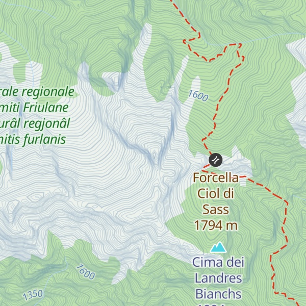 Map of Cima Ciol di Sass