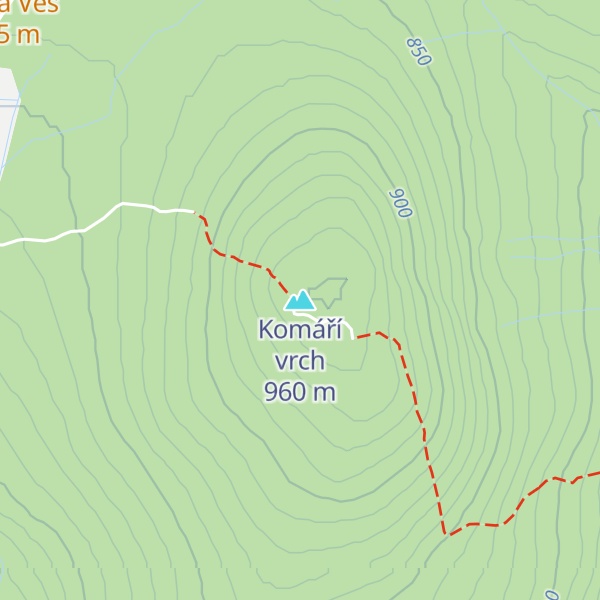 Map of Komáří vrch