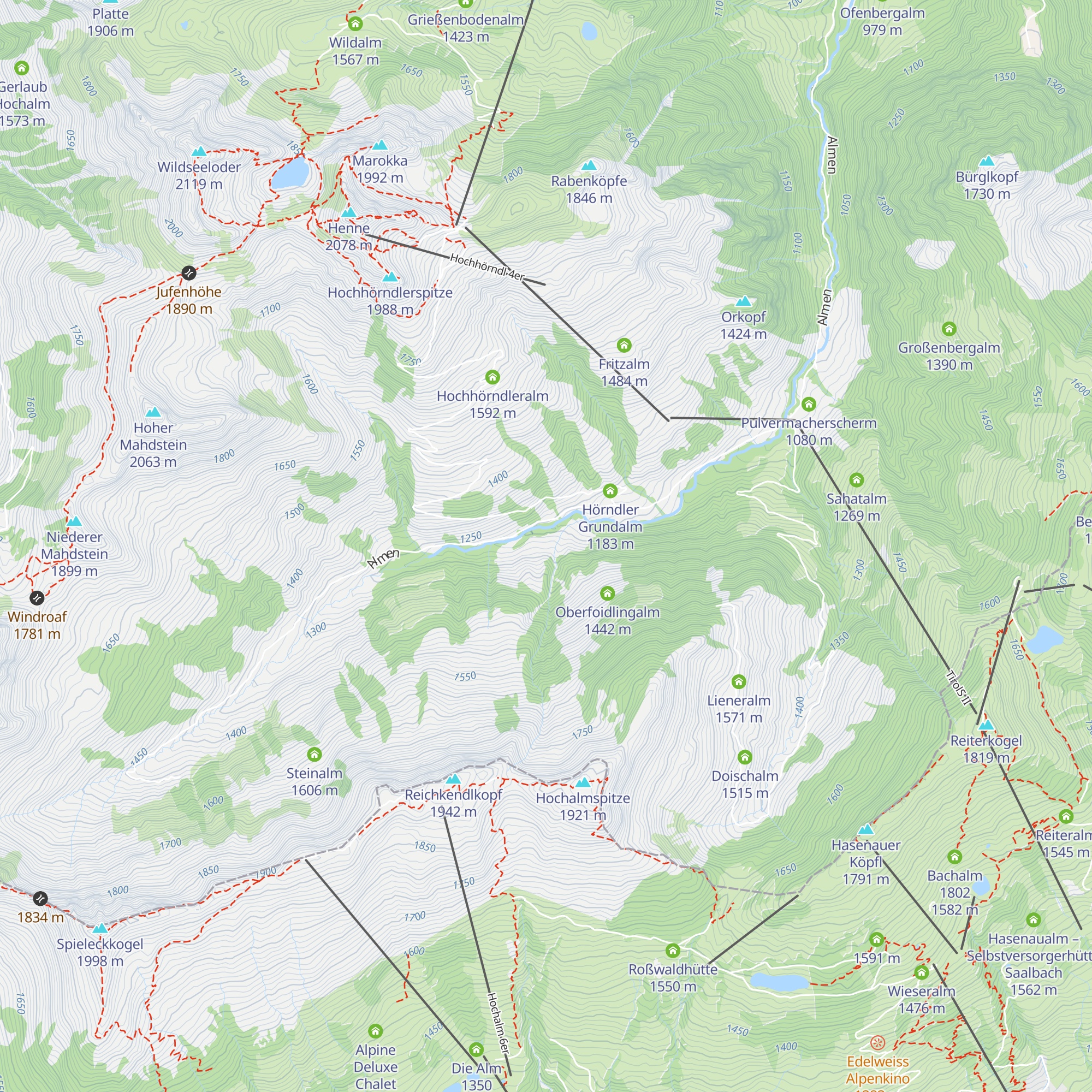 Unterfoidlingalm map