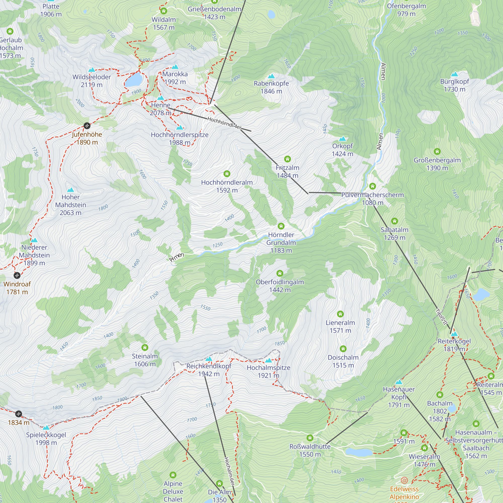 Unterfoidlingalm map