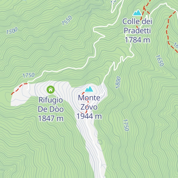 Map of Monte Zovo