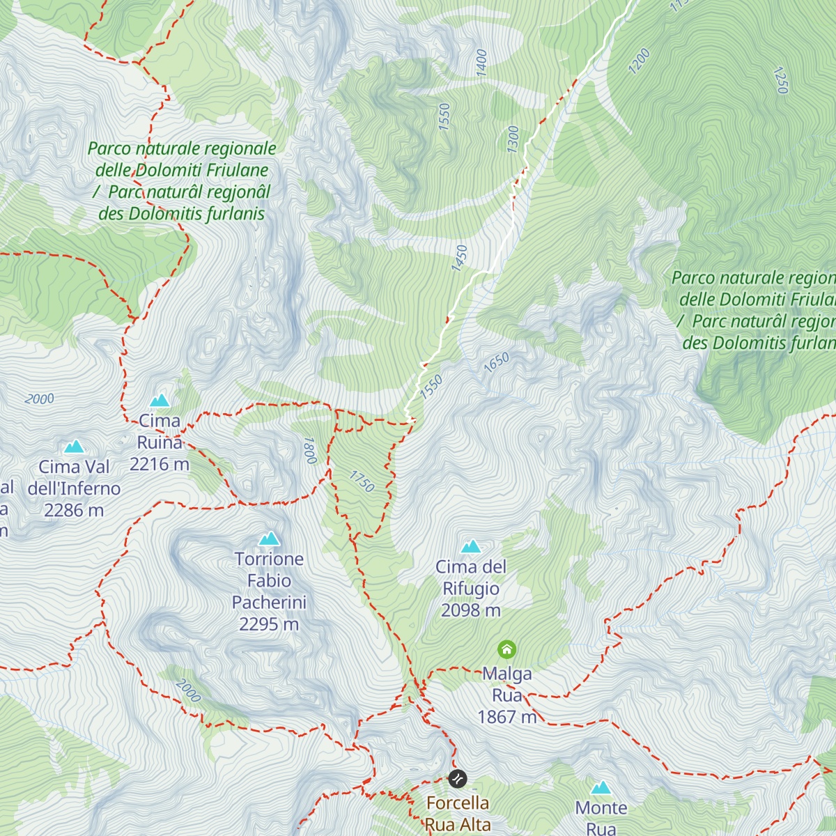 Rifugio Nino Flaiban e Fabio Pacherini map