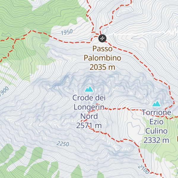 Map of Crode dei Longerin Nord