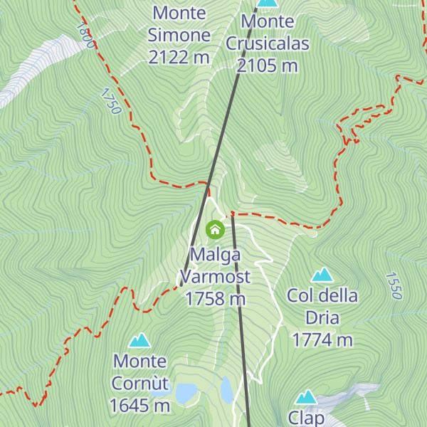 Map of Casera Varmost