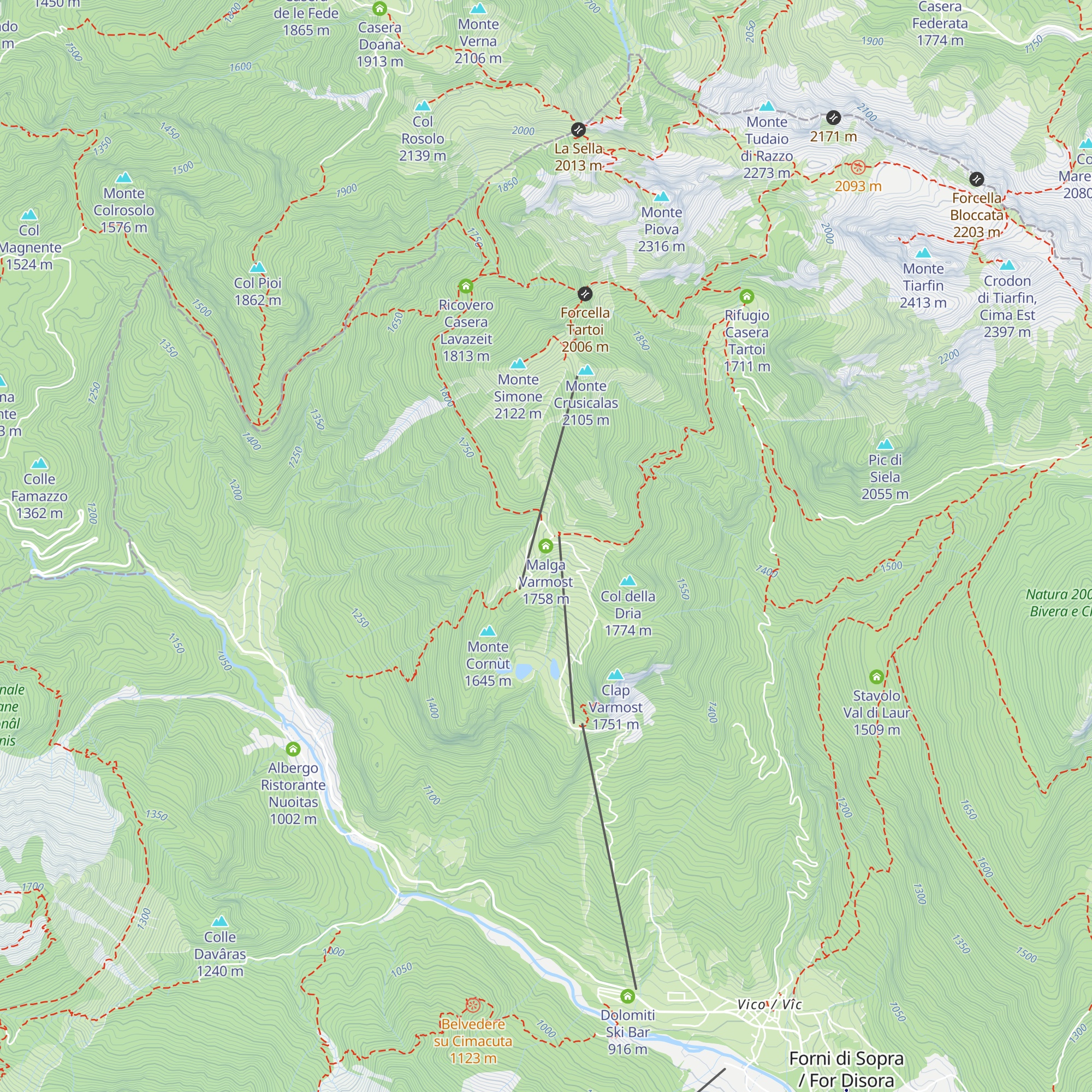 Malga Varmost map