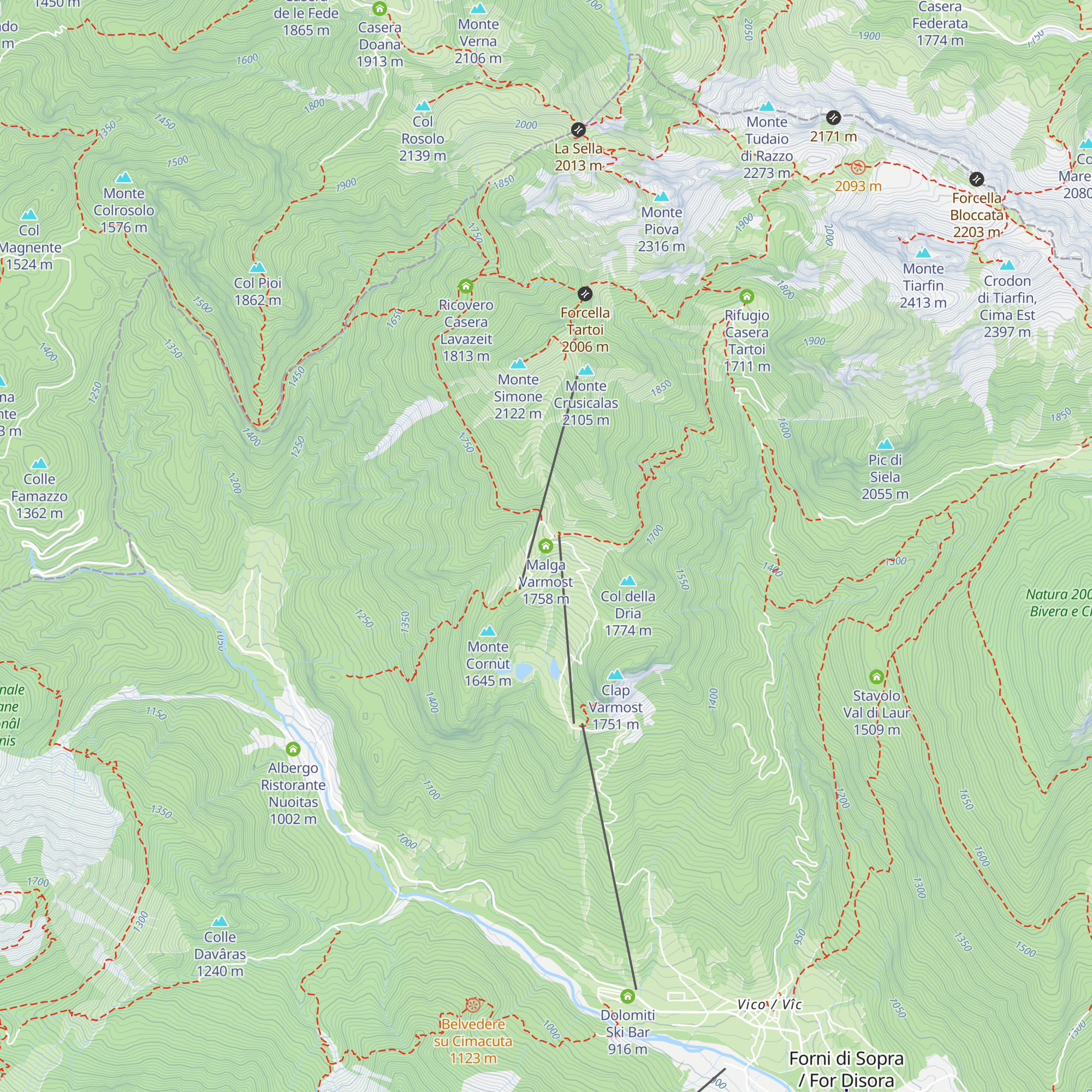 Malga Varmost map