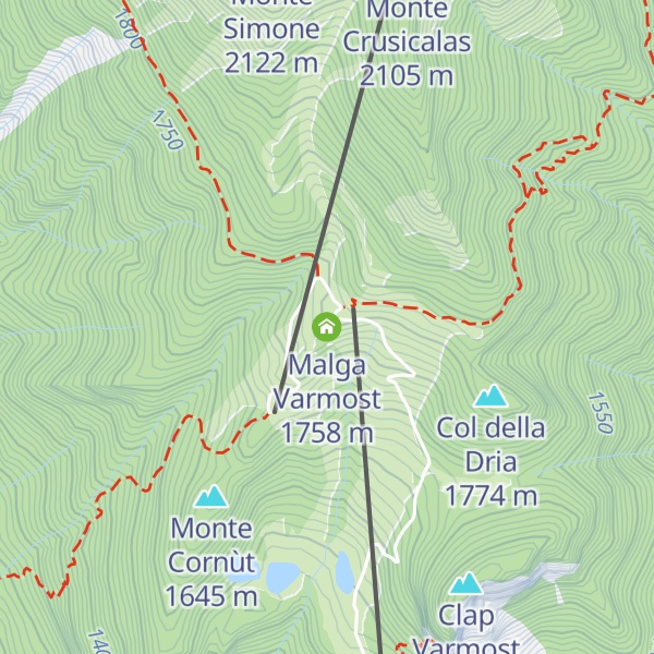 Map of Malga Varmost