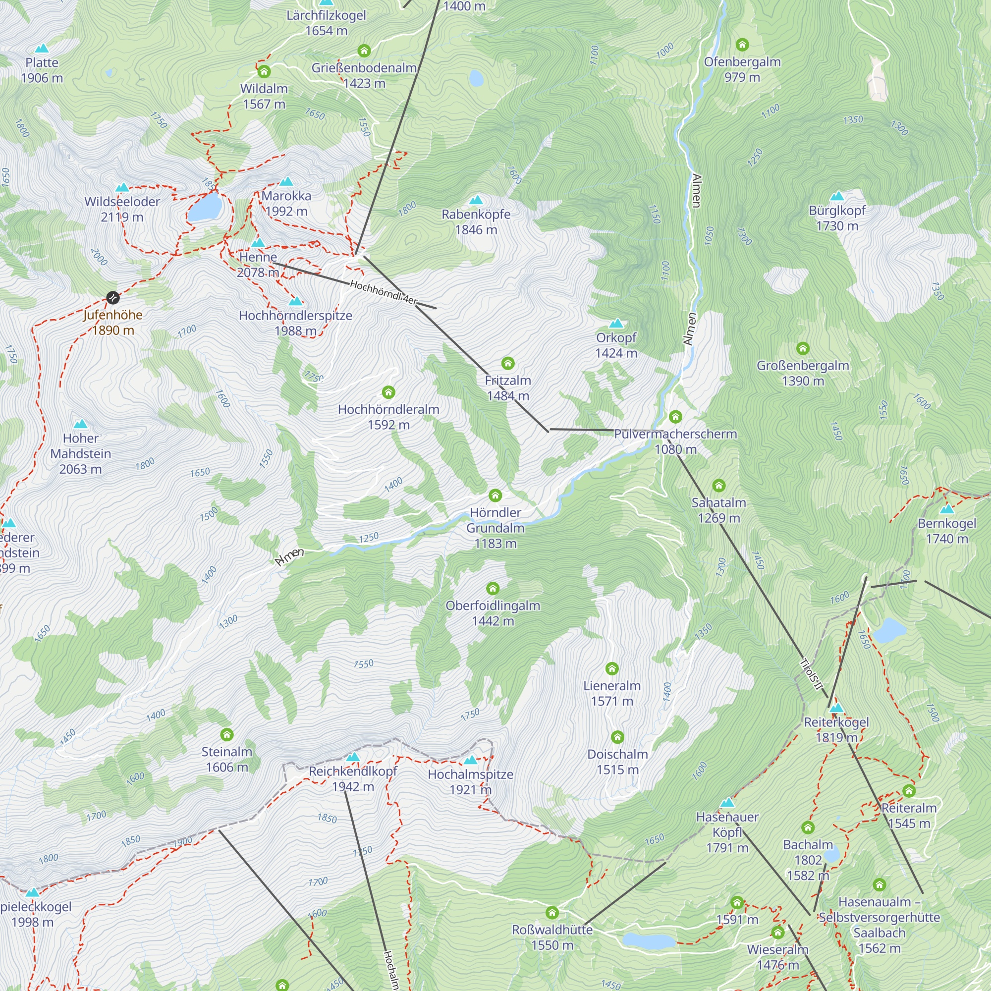 Hörndler Grundalm map
