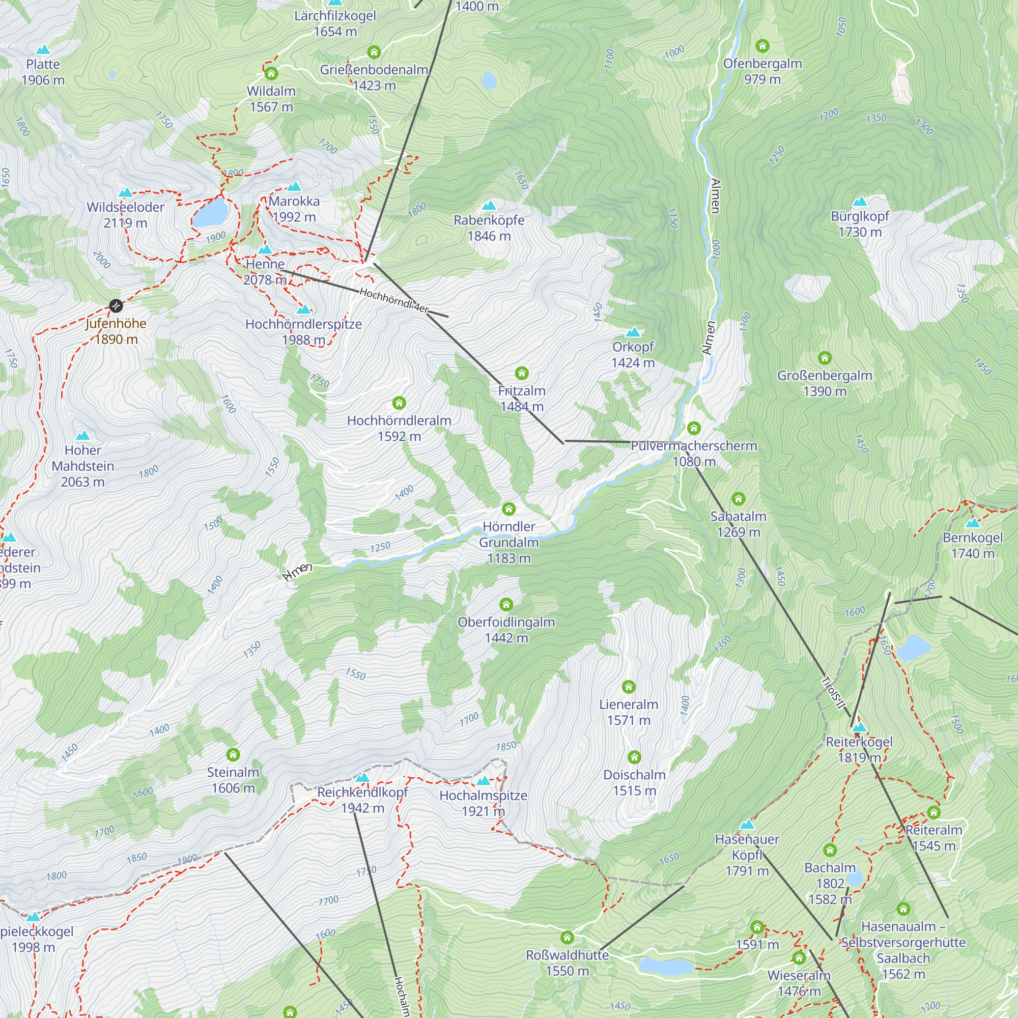 Hörndler Grundalm map