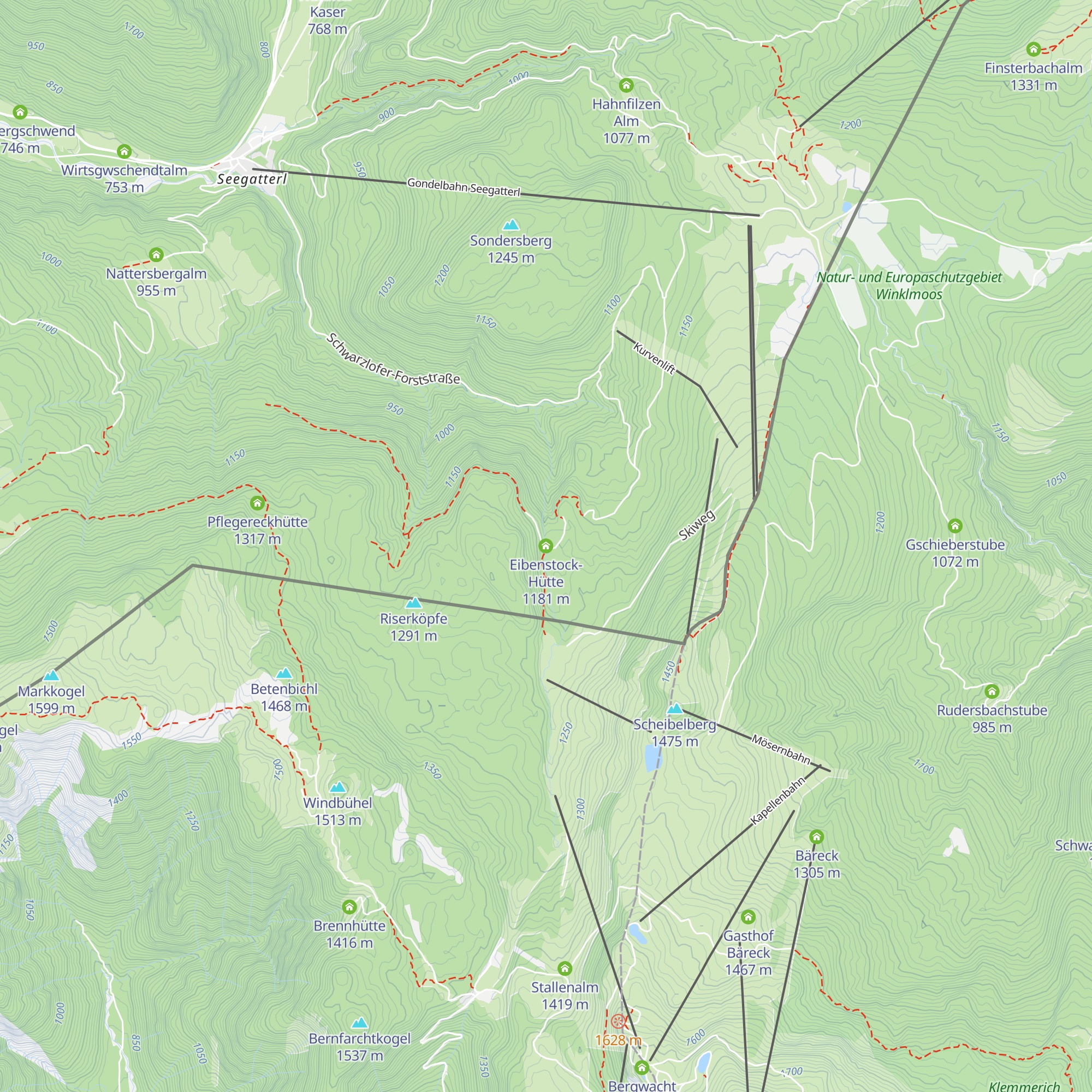 Eibenstock-Hütte map
