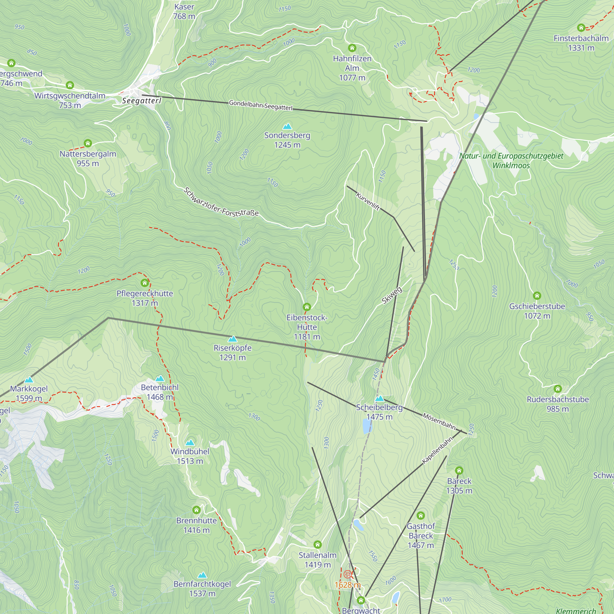 Eibenstock-Hütte map