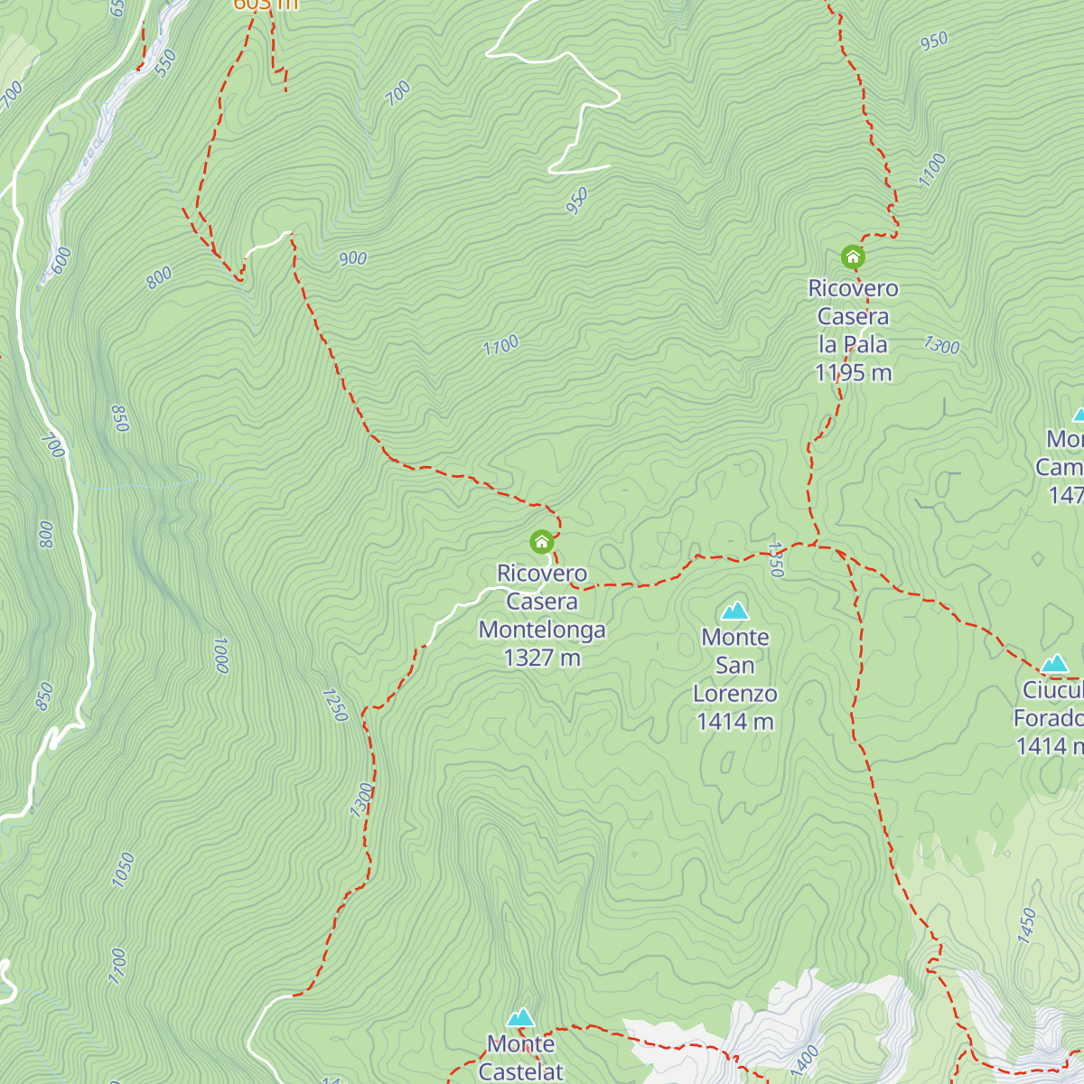 Ricovero Casera Montelonga map