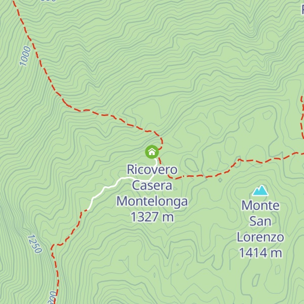 Map of Ricovero Casera Montelonga