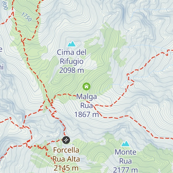 Map of Malga Rua