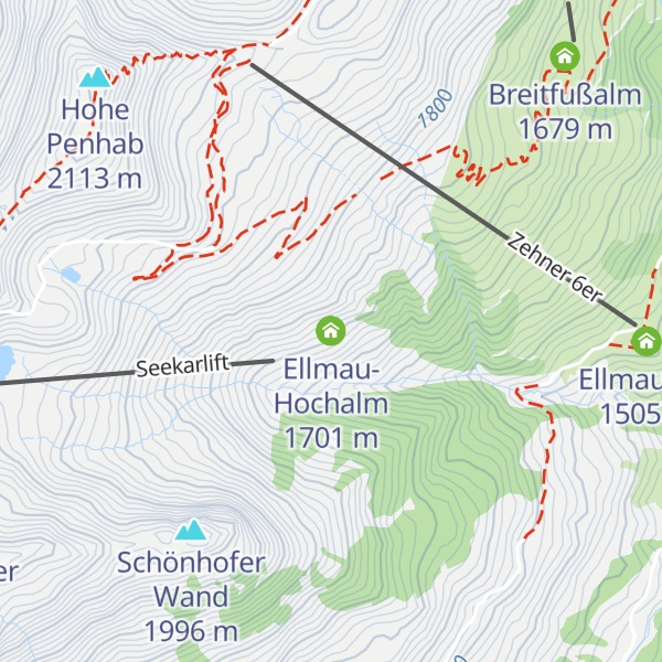 Map of Ellmau-Hochalm