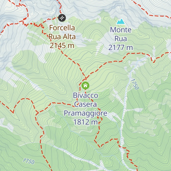 Map of Bivacco Casera Pramaggiore