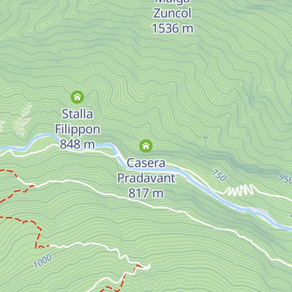 Map of Casera Pradavant