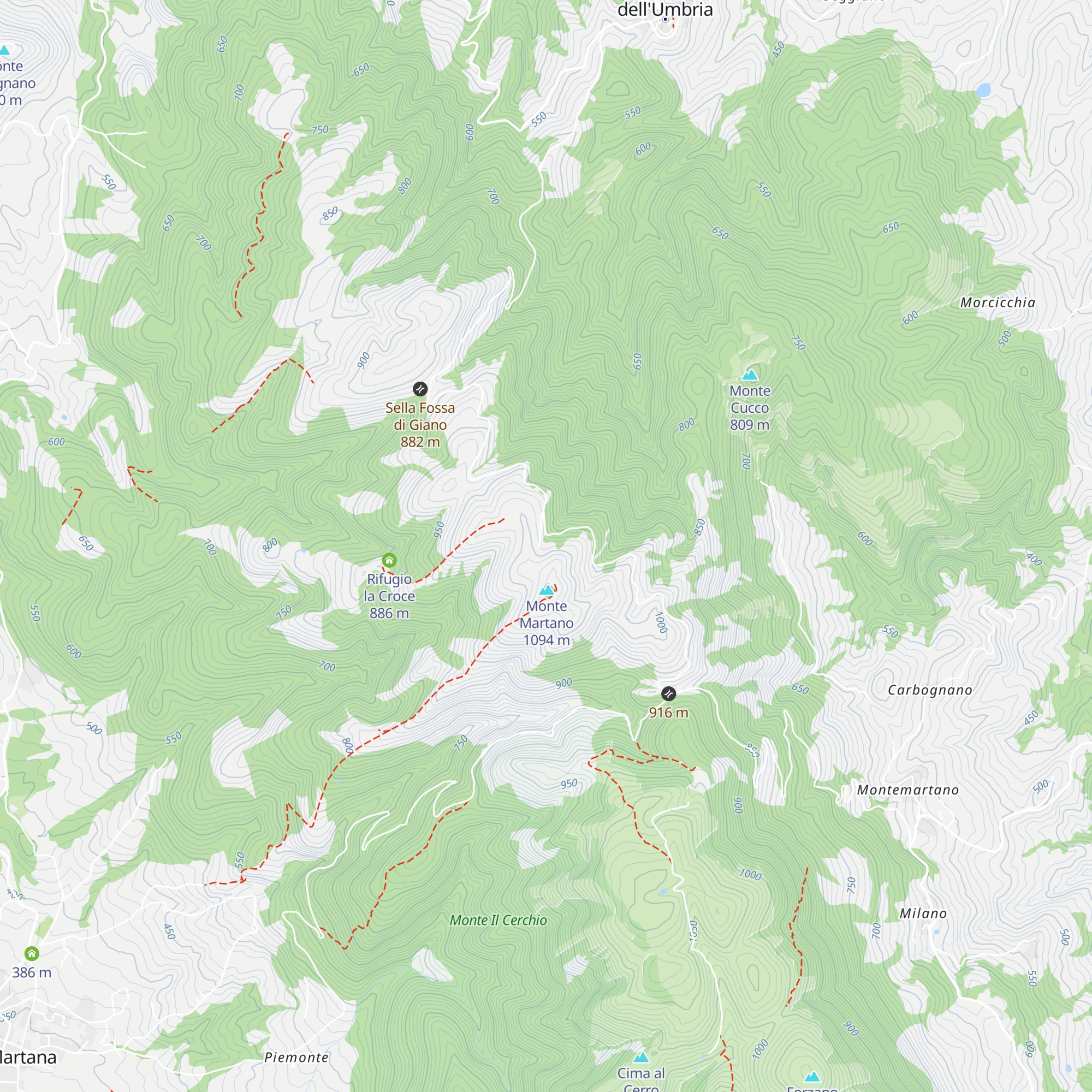 Rifugio San Gaspare map