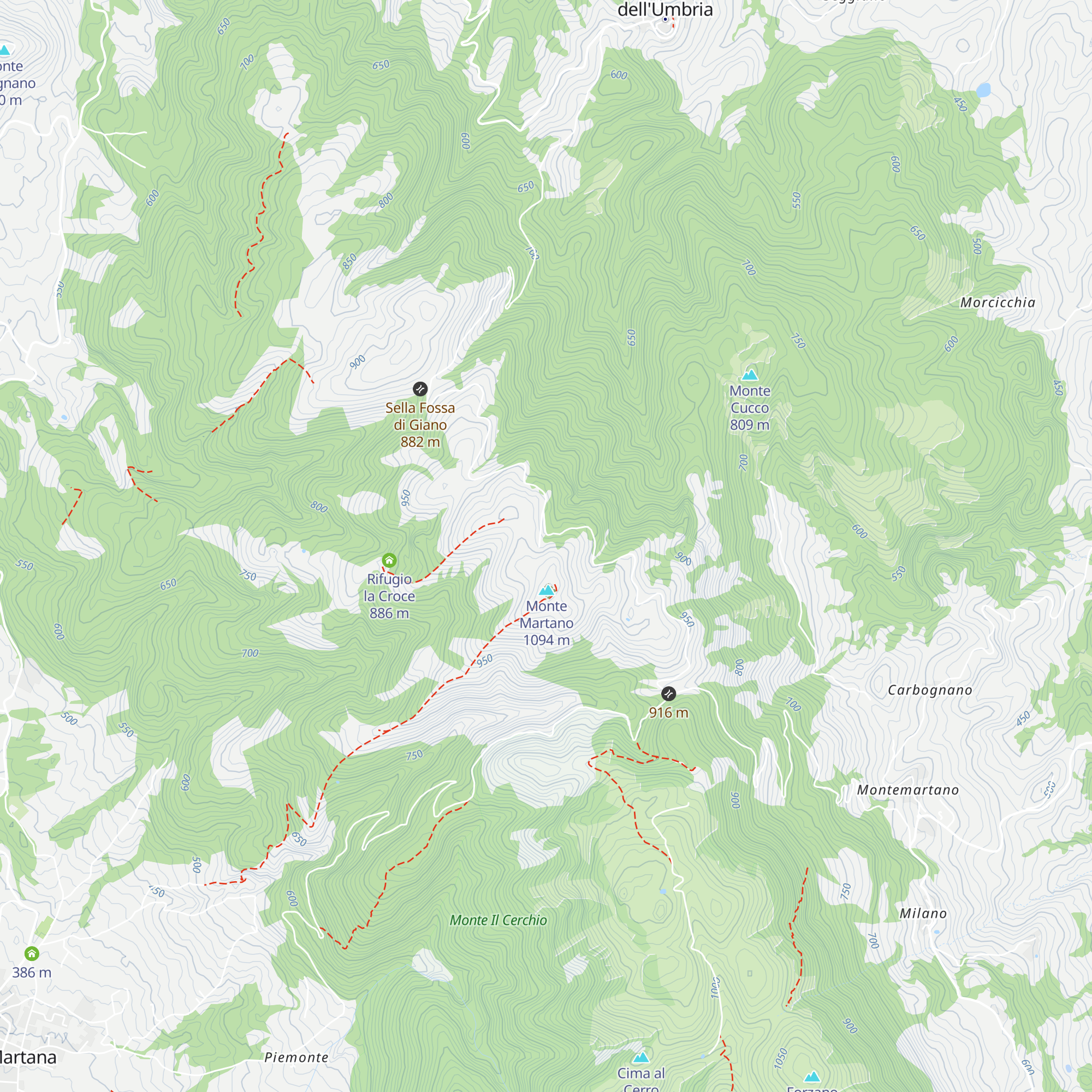 Rifugio San Gaspare map