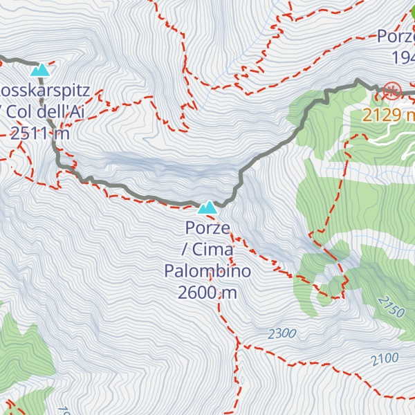 Map of Porze / Cima Palombino