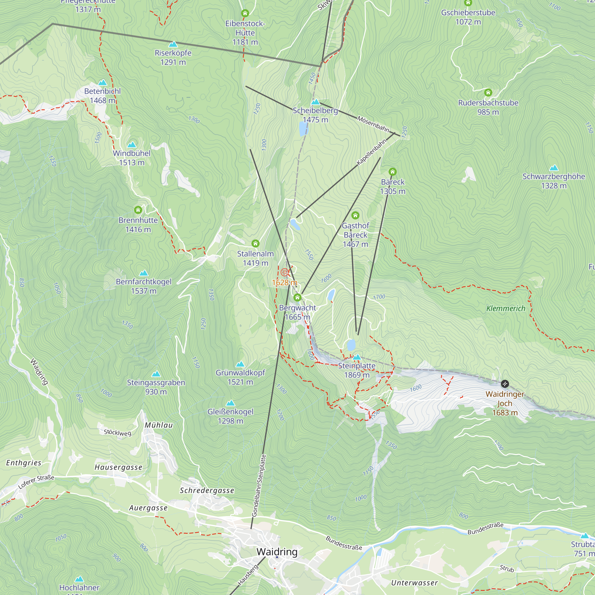 Bergwacht map