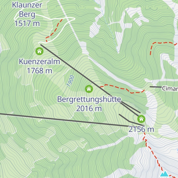 Map of Bergrettungshütte