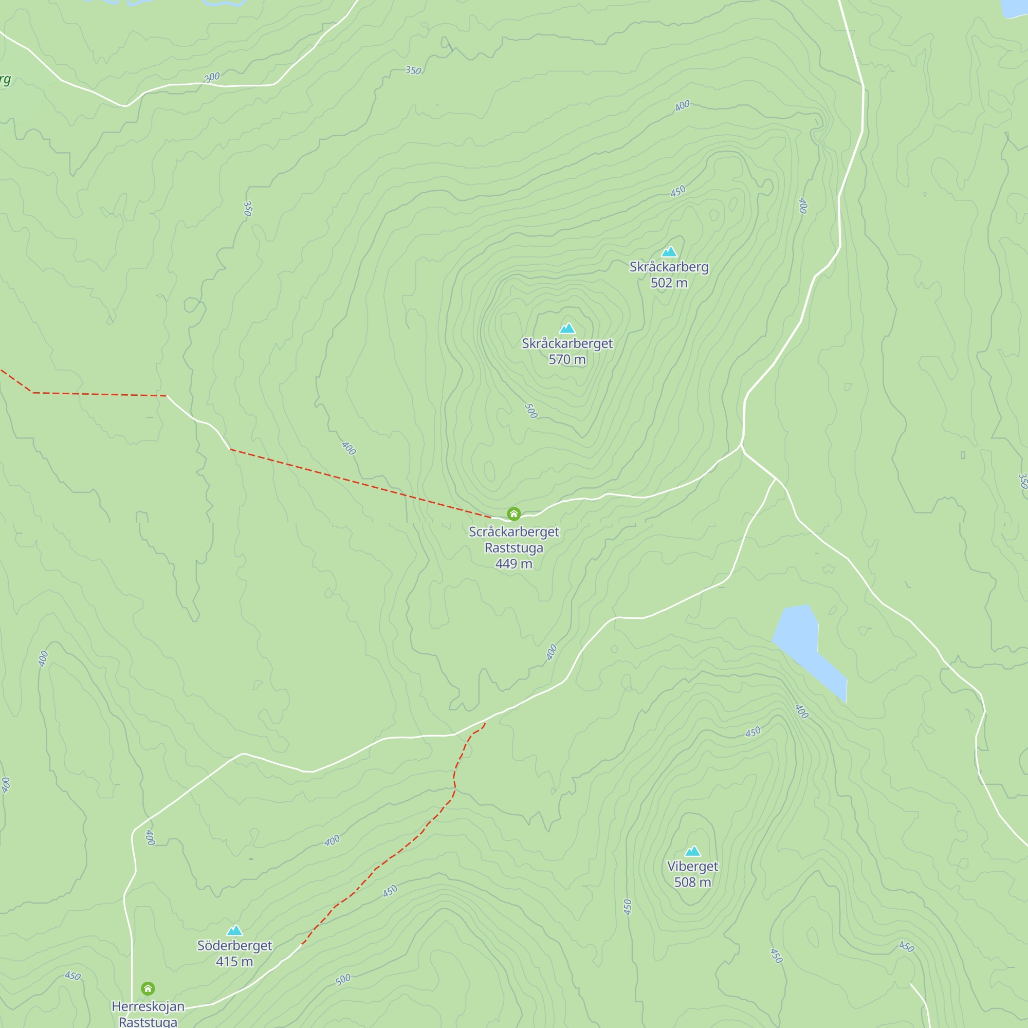 Scråckarberget Raststuga map