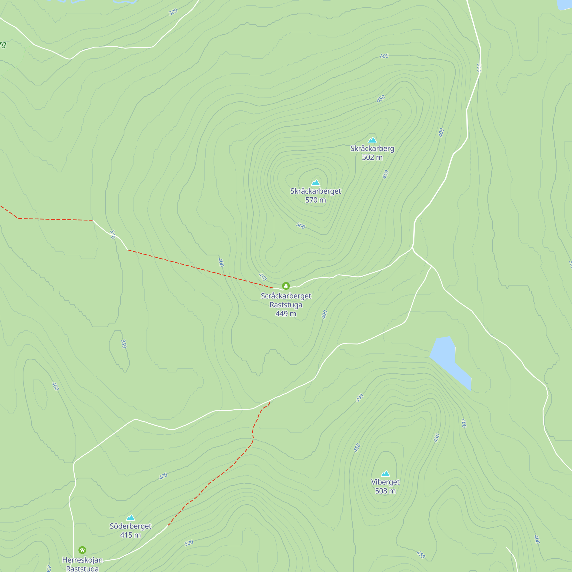 Scråckarberget Raststuga map