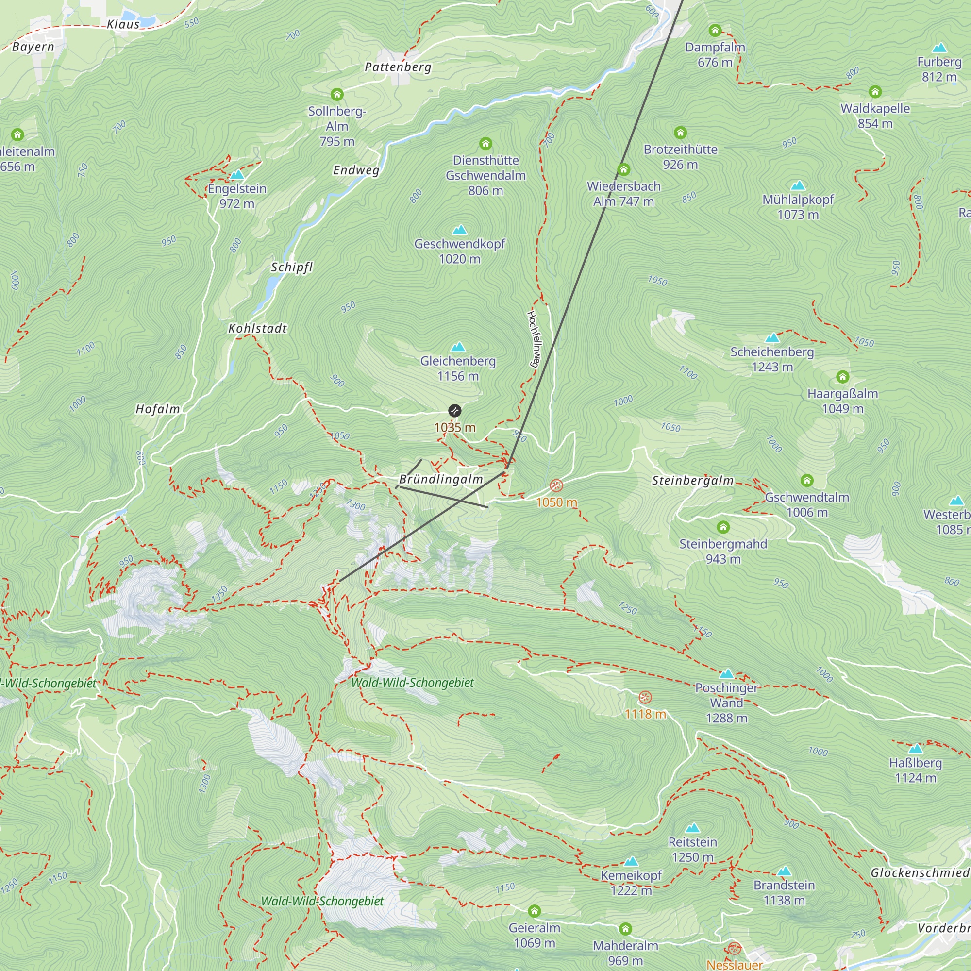 Klauserkaser-TSV-Hütte map