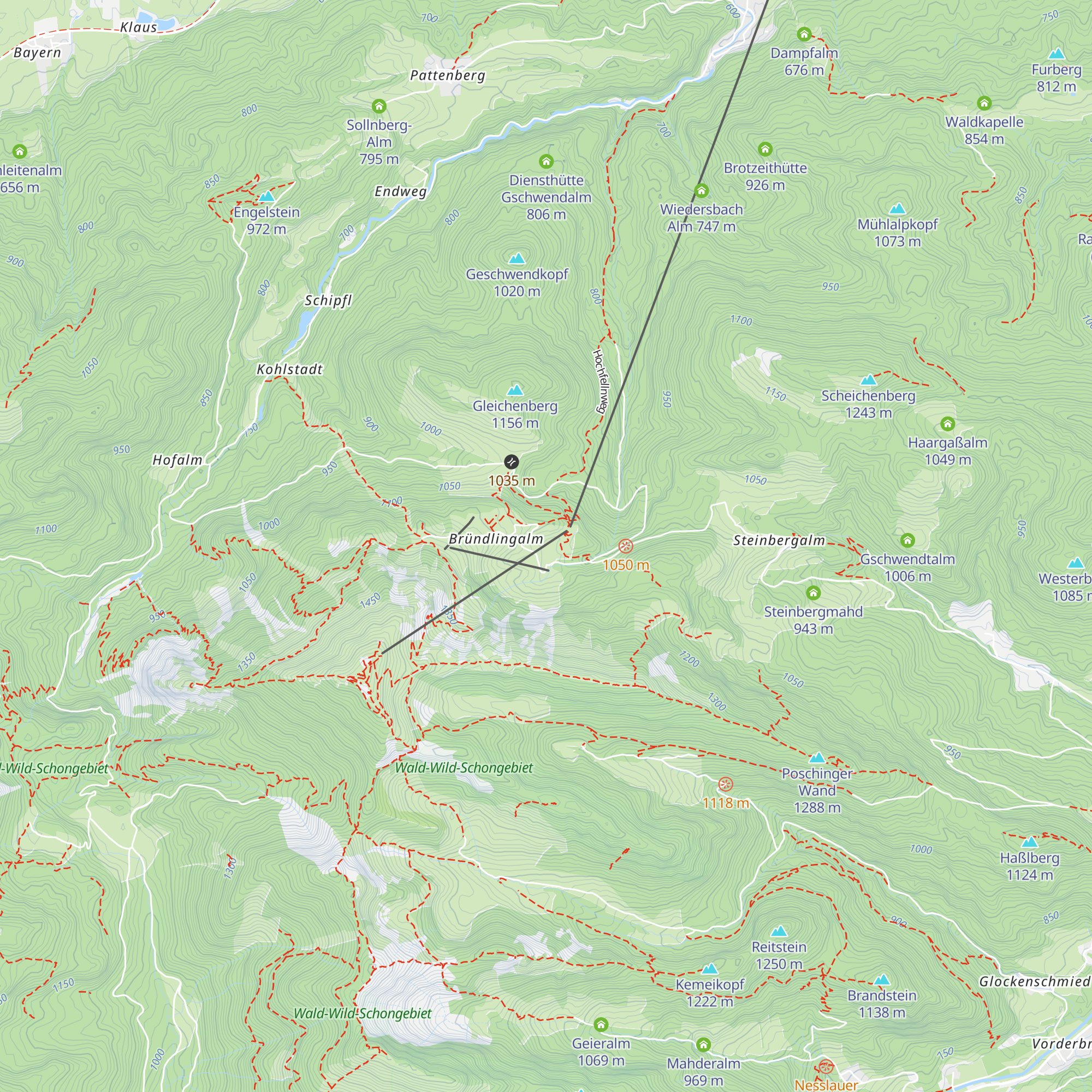 Klauserkaser-TSV-Hütte map