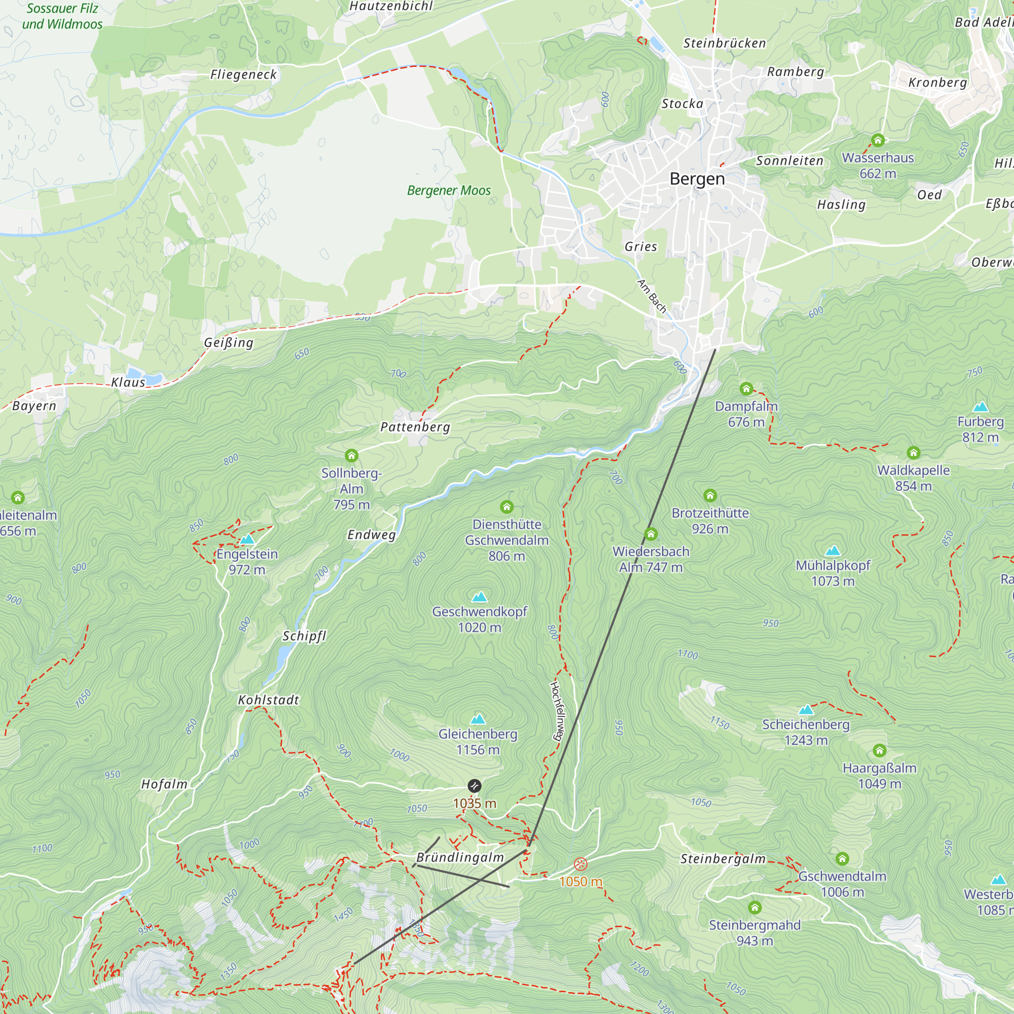 Diensthütte Gschwendalm map