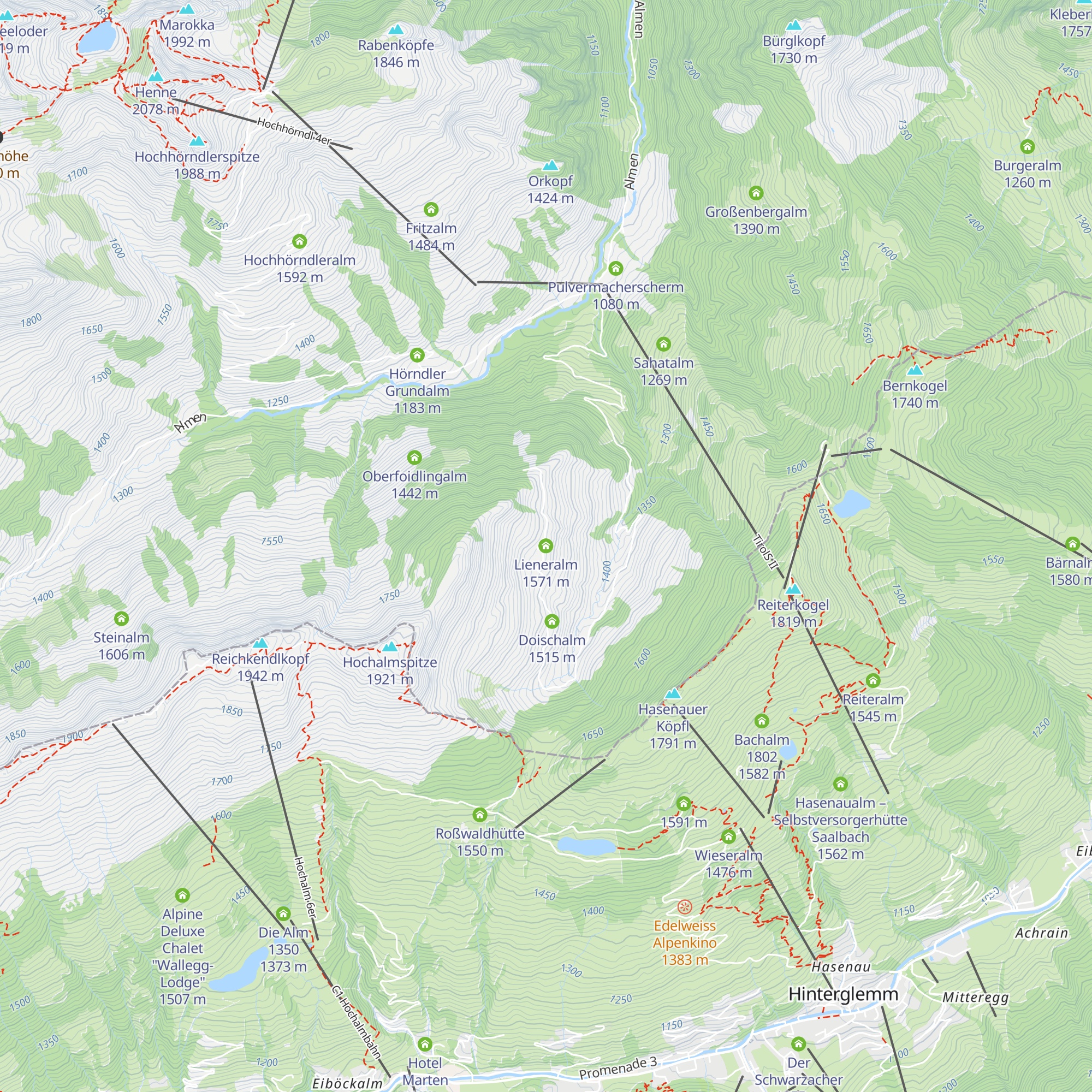 Lieneralm map