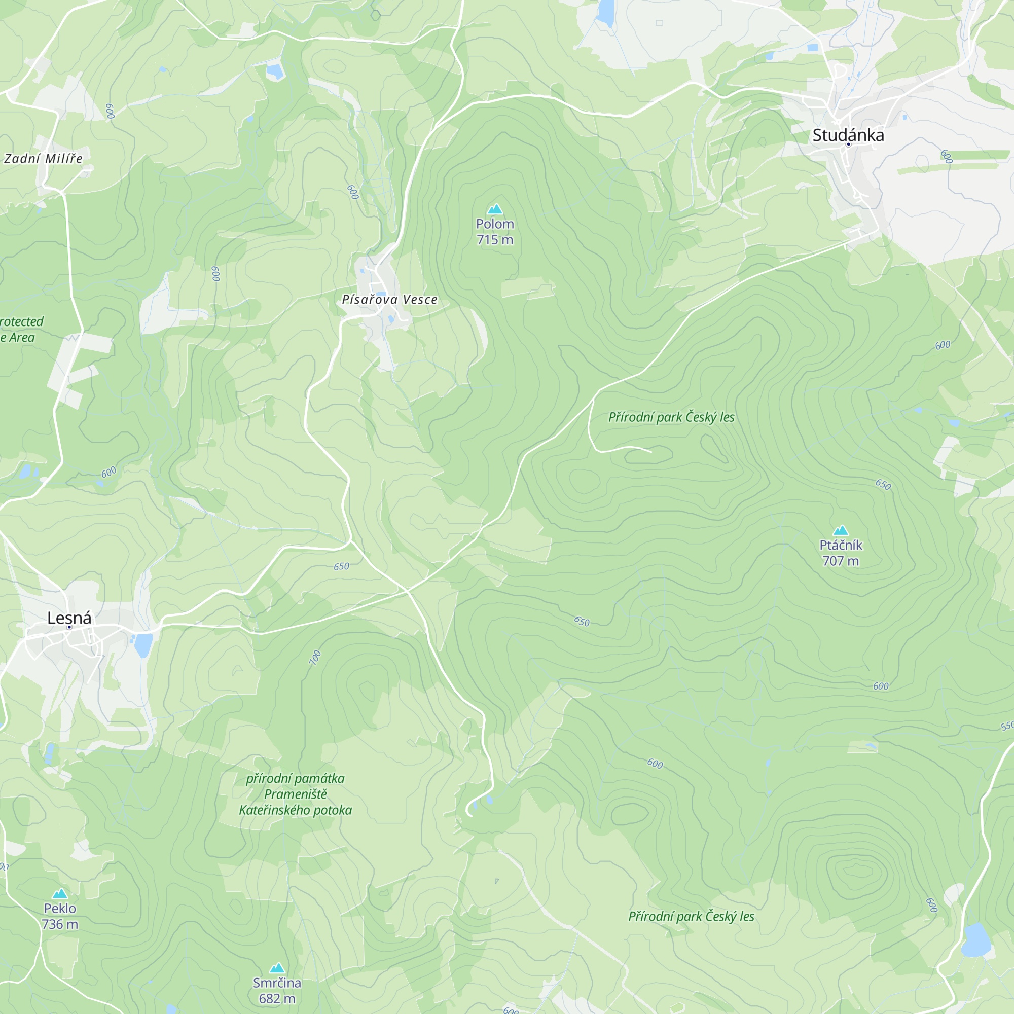 Lesní bar u Pastviny map