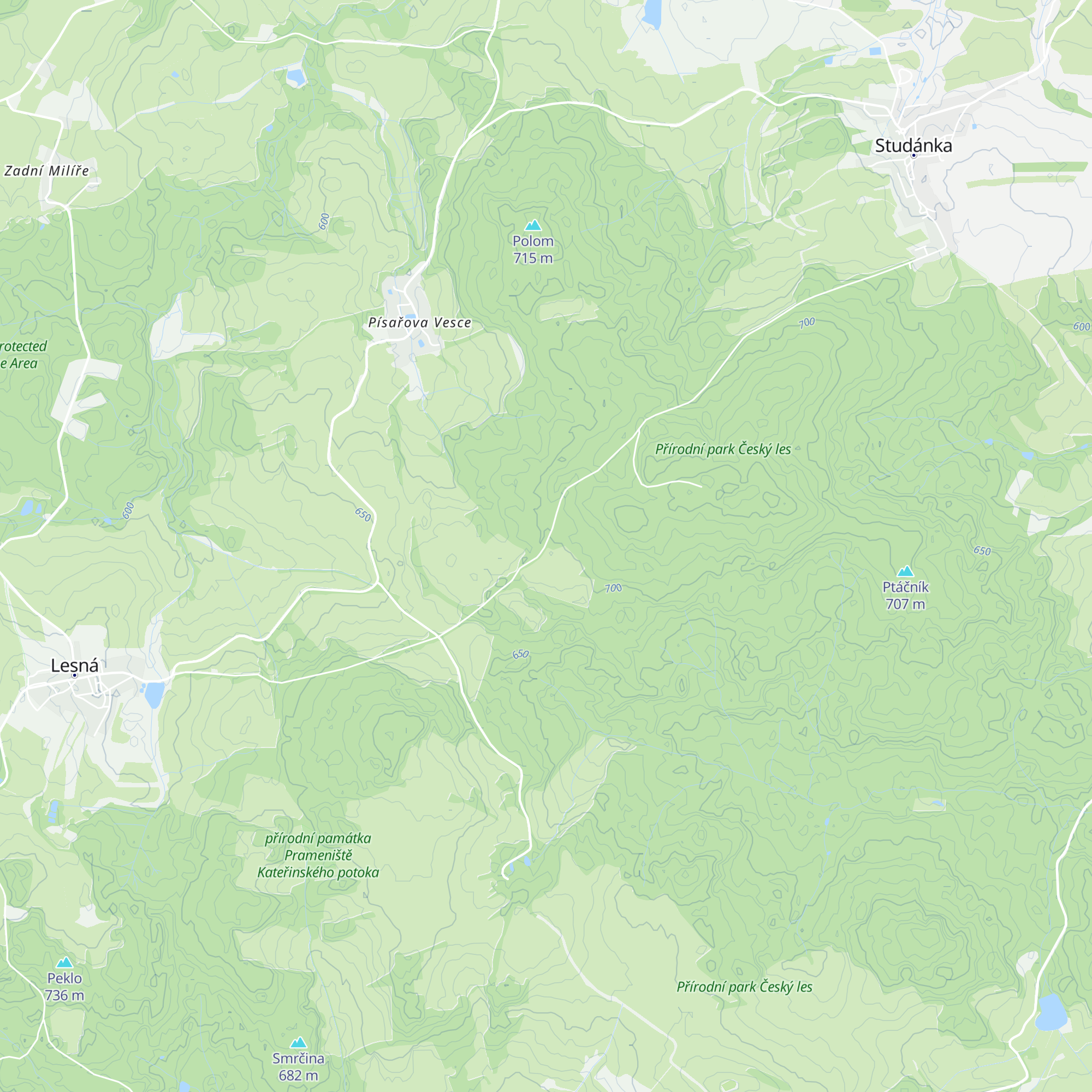 Lesní bar u Pastviny map