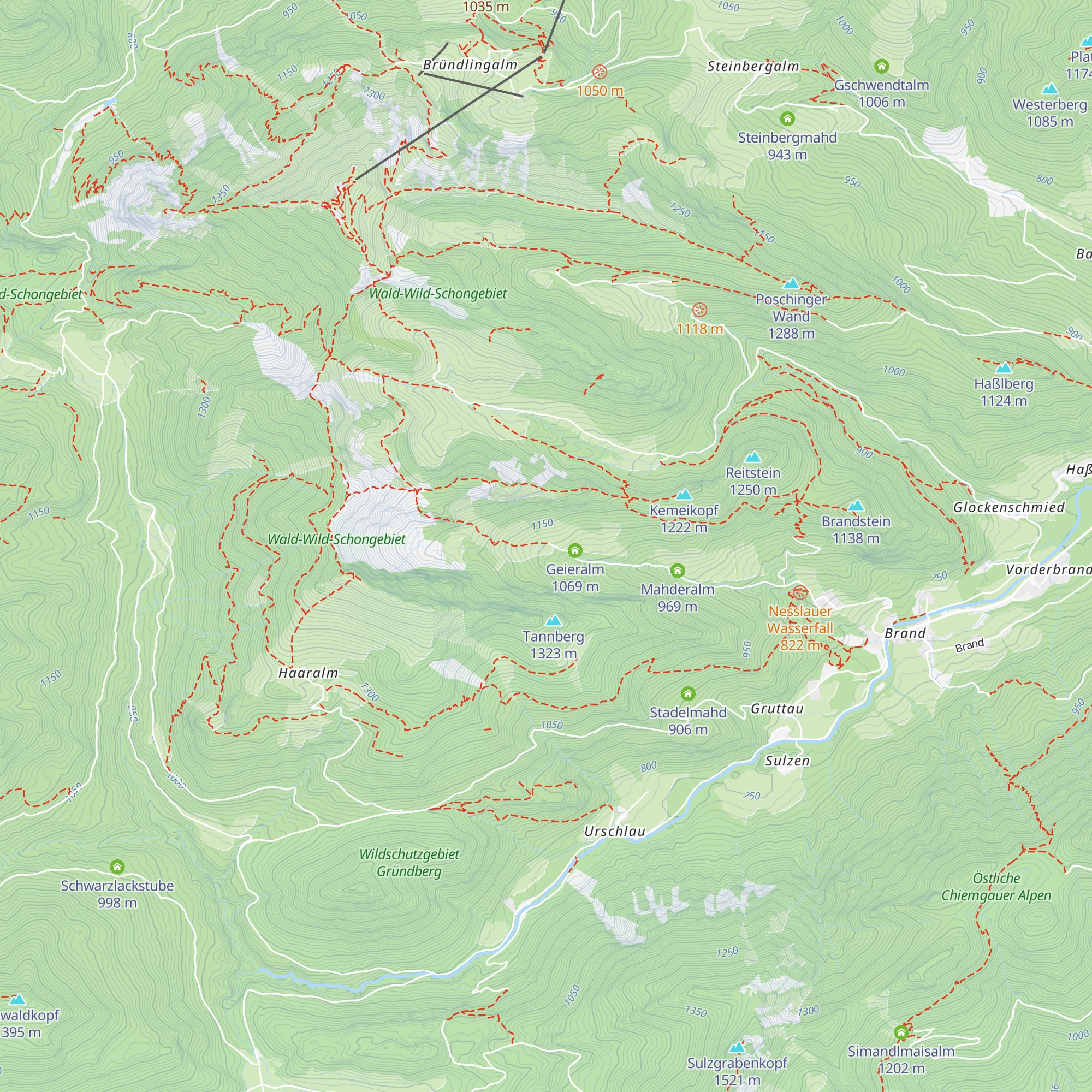 Nesslauer Alm map