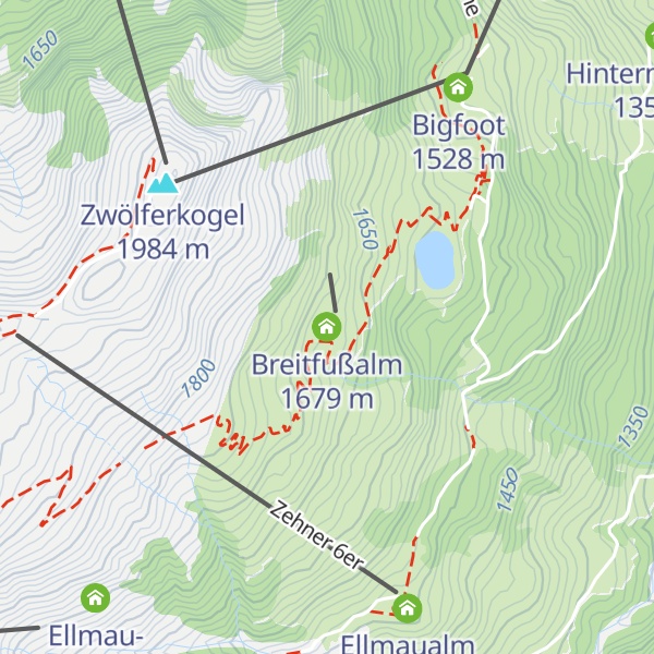 Map of Breitfußalm