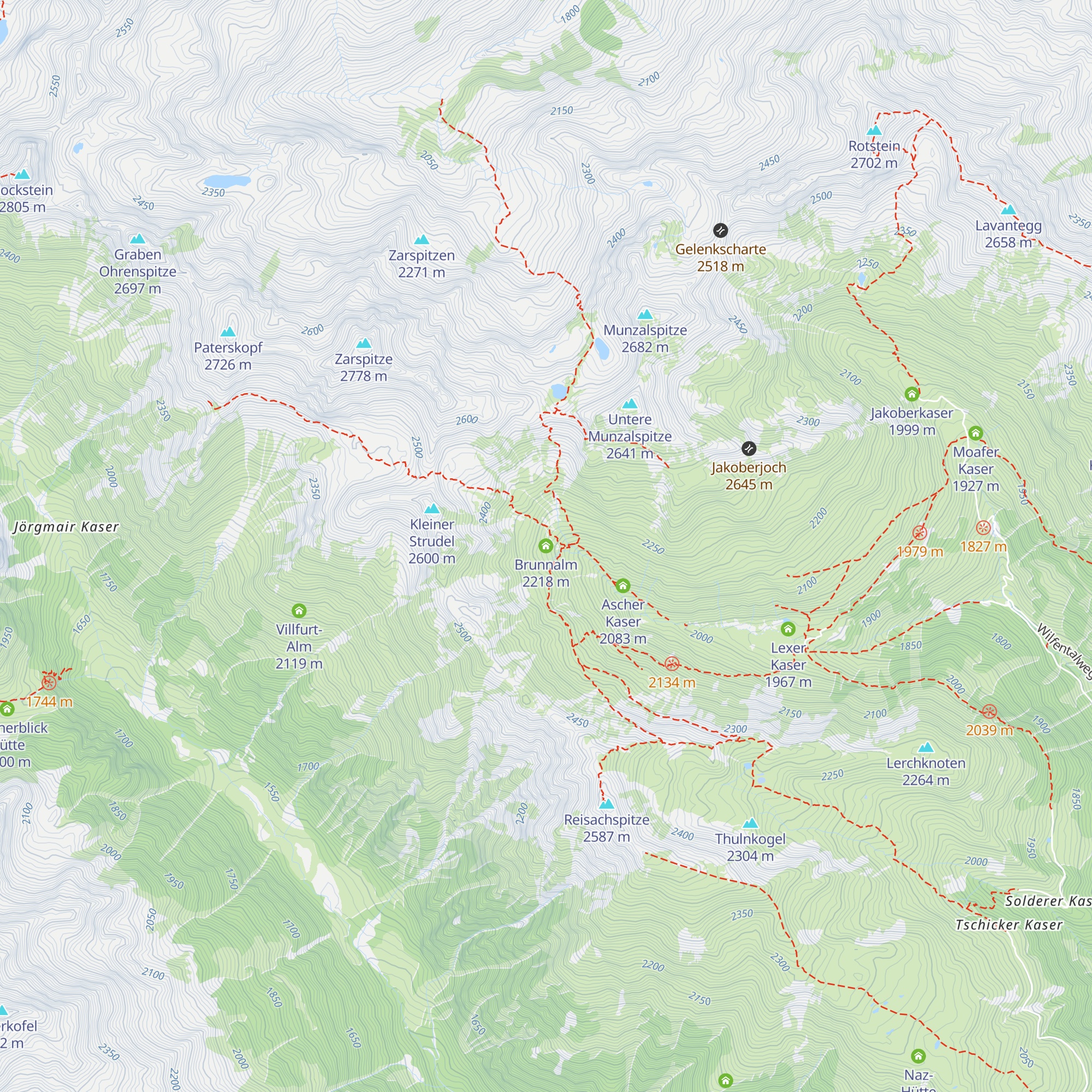 Brunnalm map