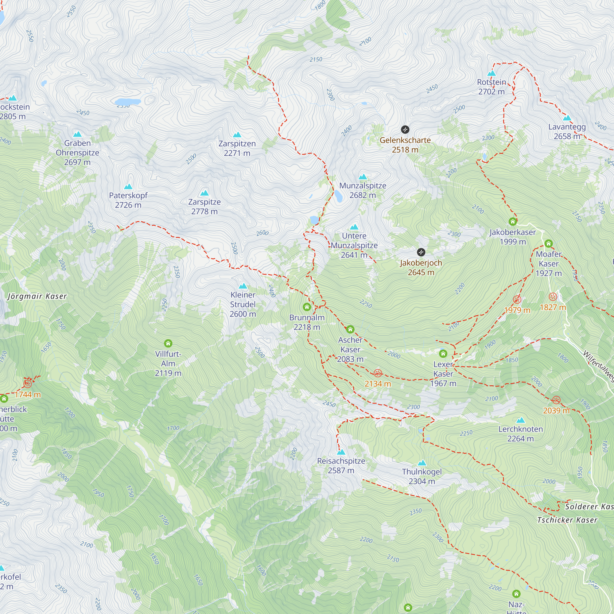 Brunnalm map