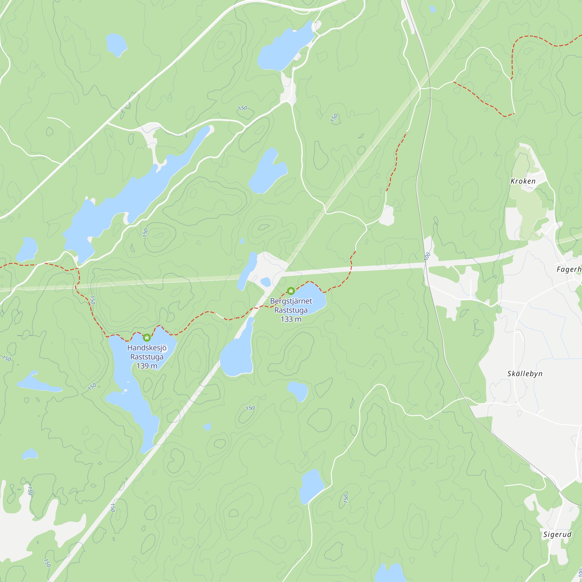 Bergstjärnet Raststuga map