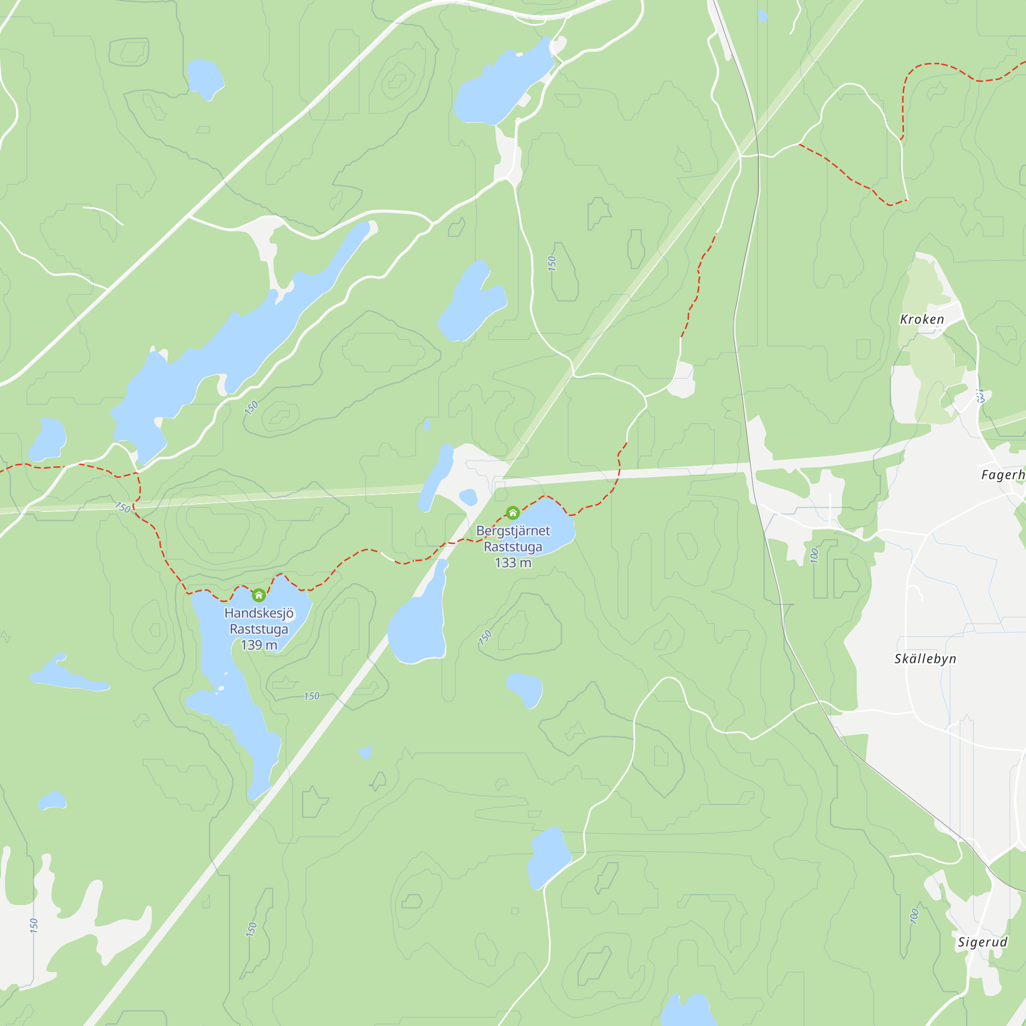 Bergstjärnet Raststuga map